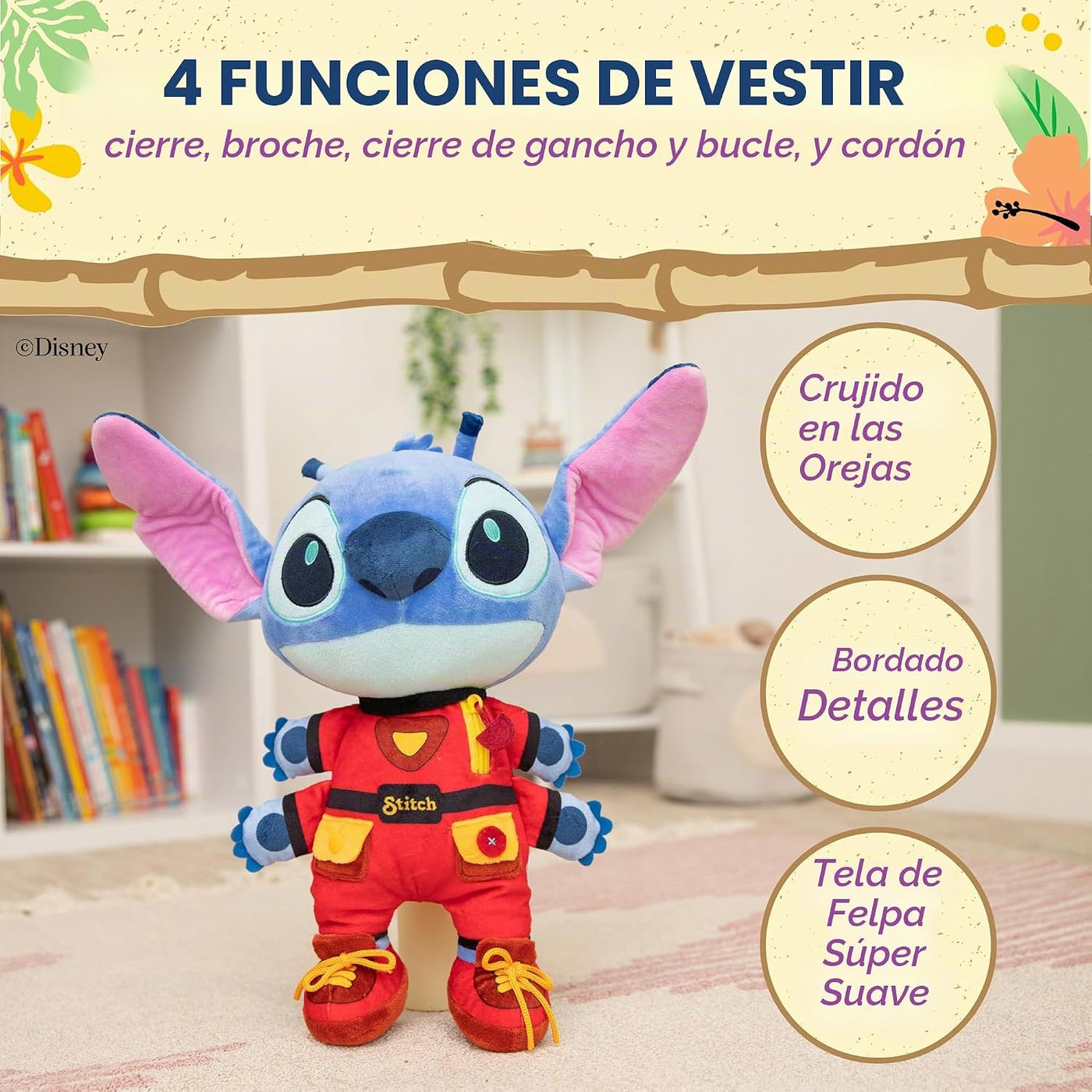 Kids Preferred - Vestido de puntada de Disney y peluche para bebés...