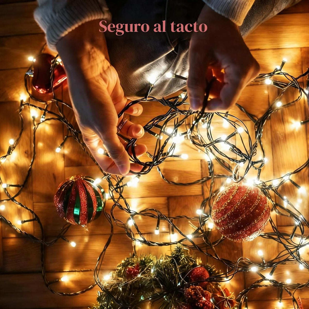 Guirnalda de luces navideñas con control por voz de 88 pies y 240 L...