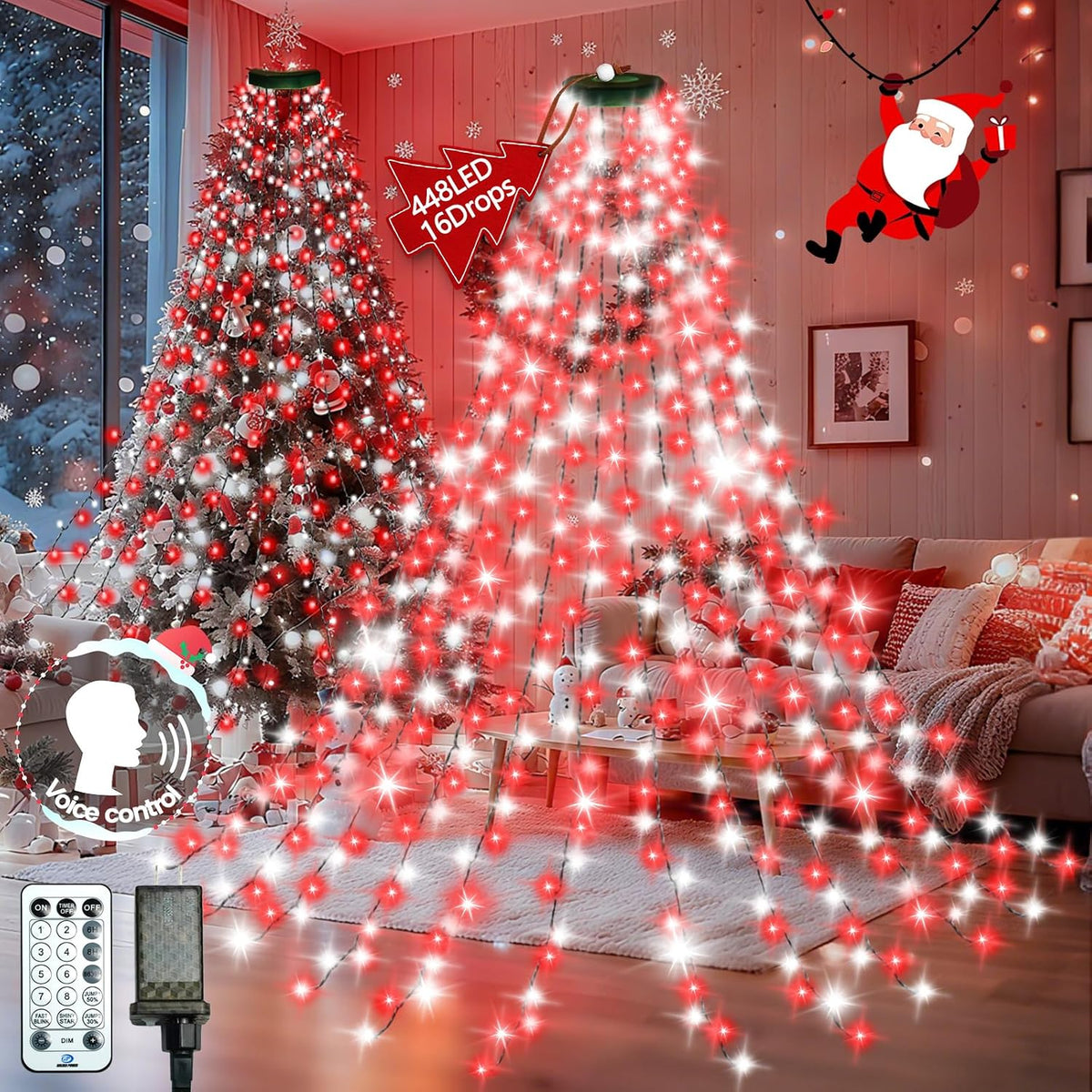 Nuevas Luces para Árbol de Navidad 2025 para Interiores con Control...