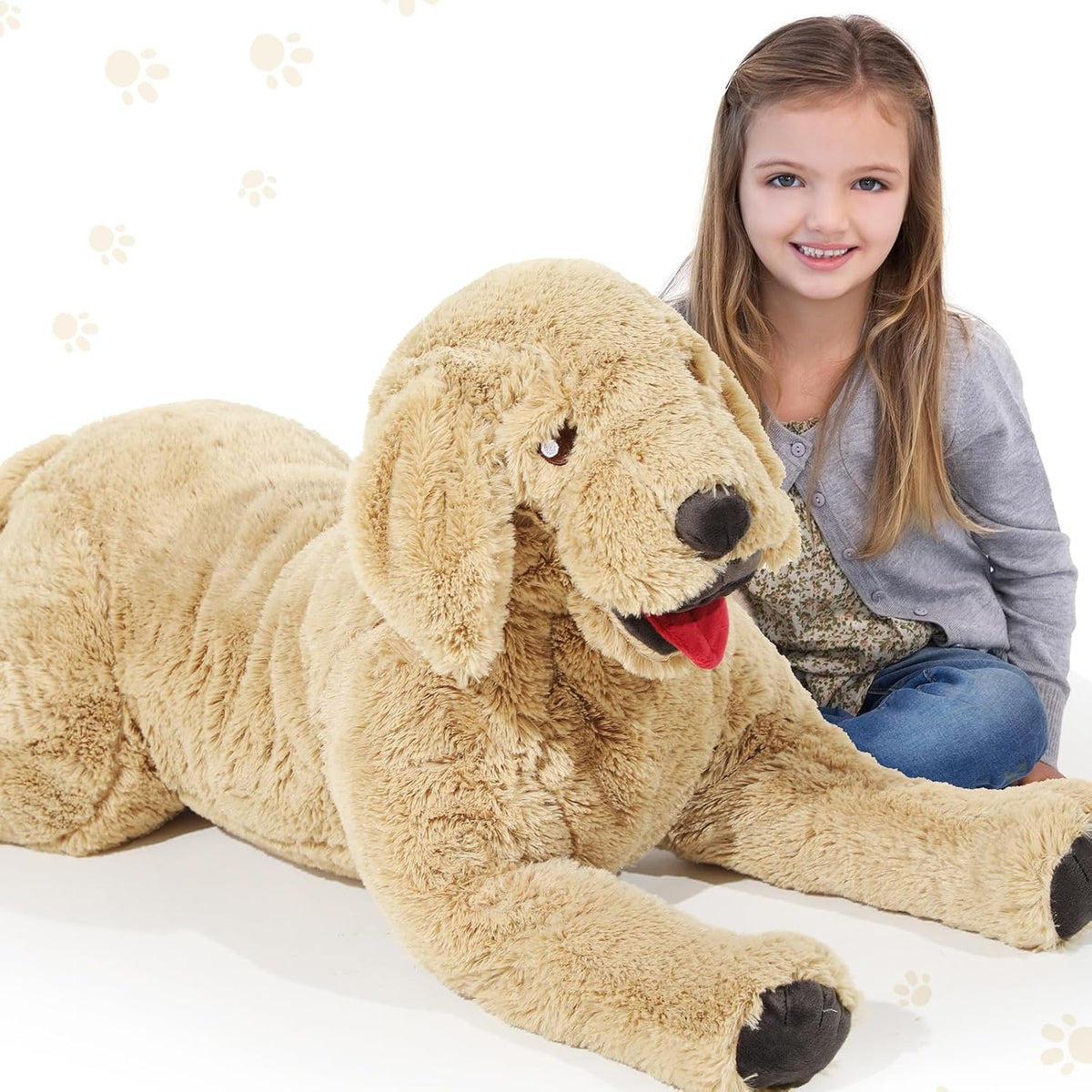Geosar Animales de peluche de perro de 55.12 pulgadas, suaves jugue...