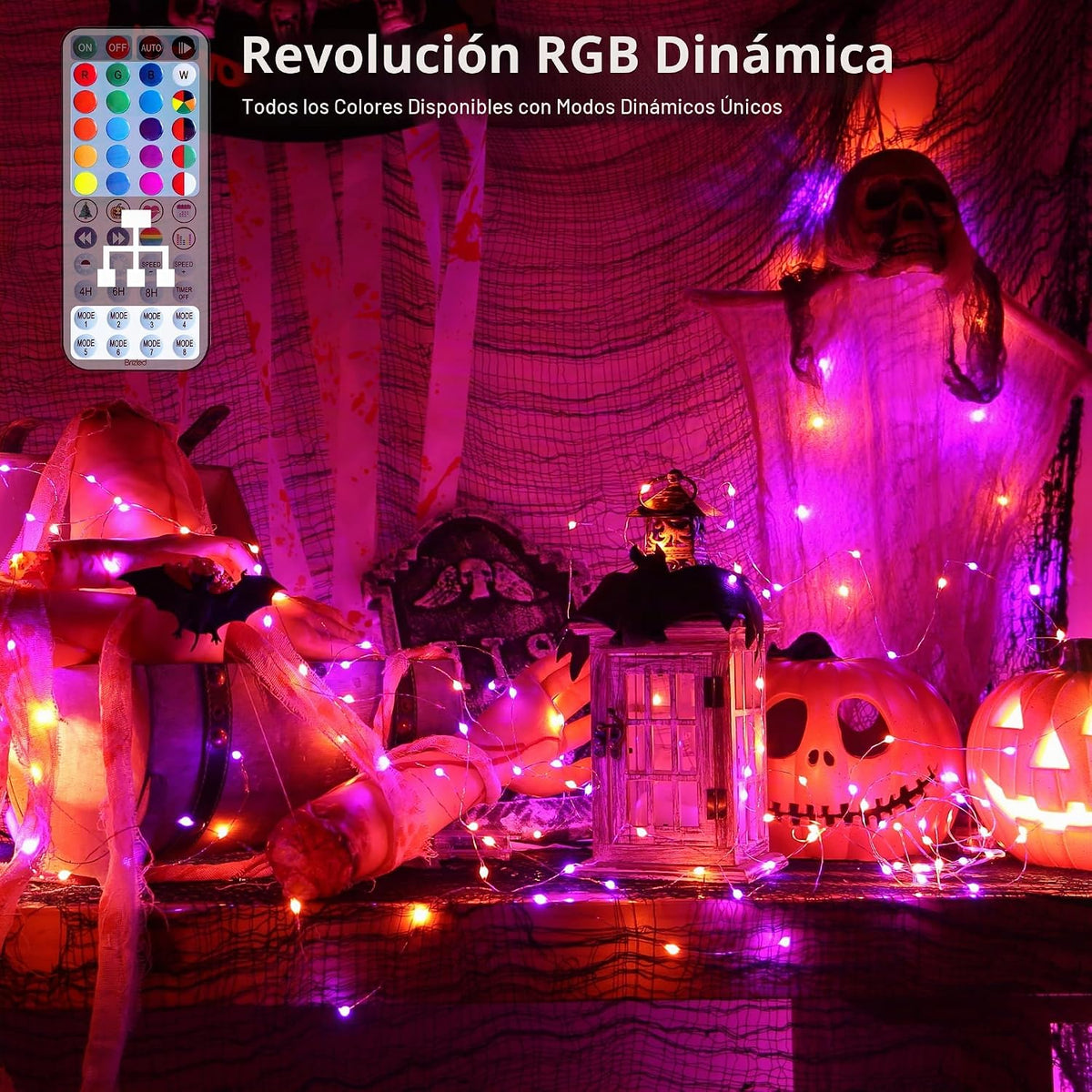 Brizled - Luces de hadas que cambian de color con control remoto, 2...