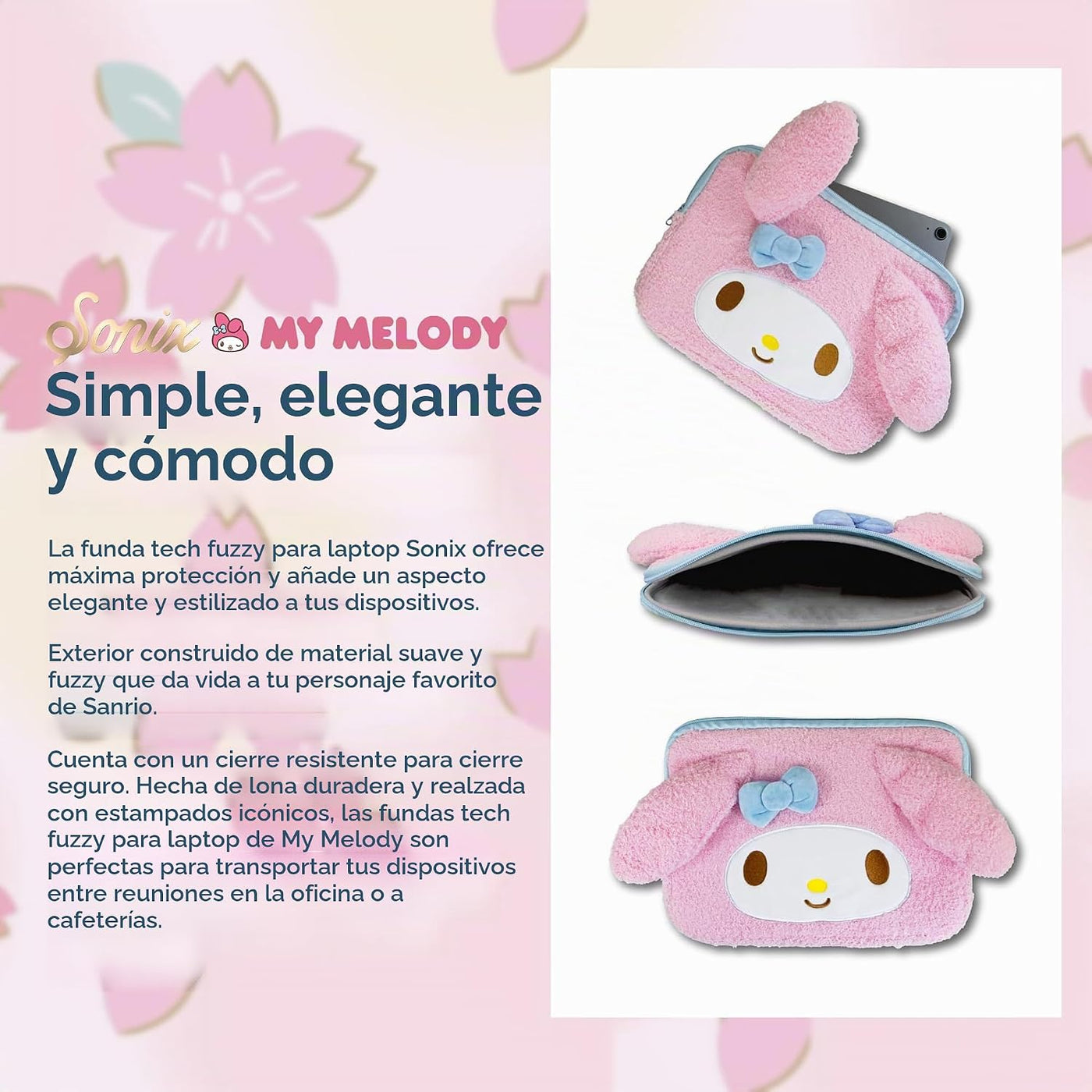 Sonix x Sanrio - Funda de felpa Tech | Funda de transporte mullida...