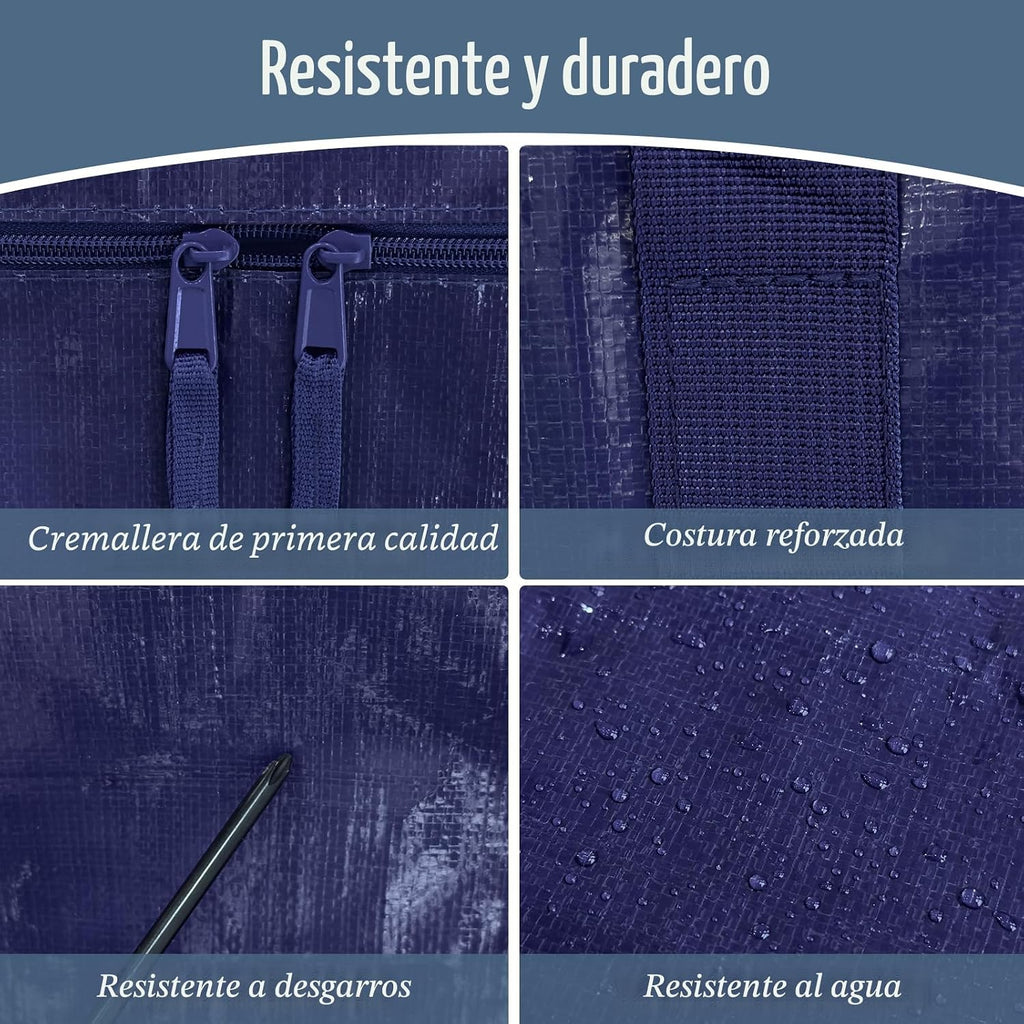 Paquete de 6 bolsas de mudanza grandes extra resistentes con cremal...