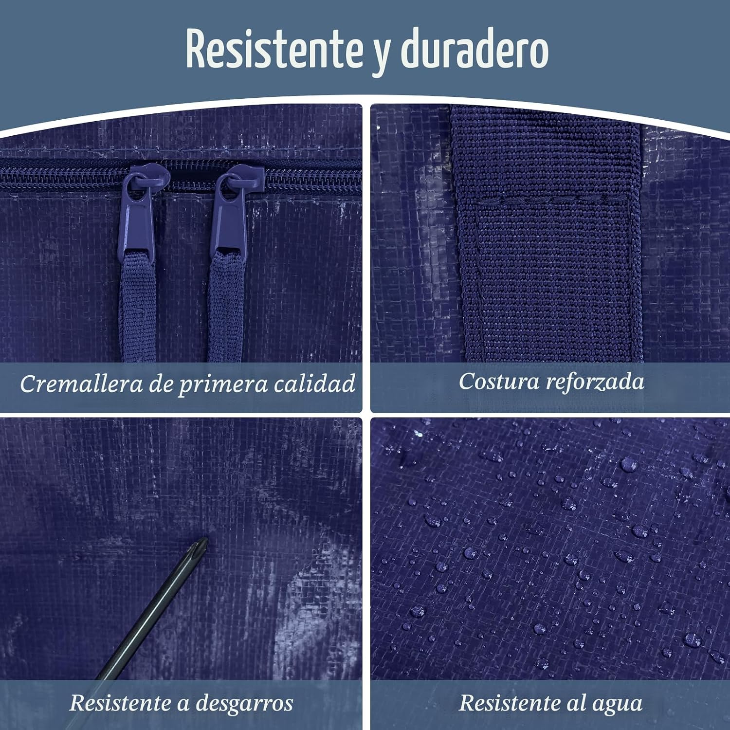 Paquete de 6 bolsas de mudanza grandes extra resistentes con cremal...