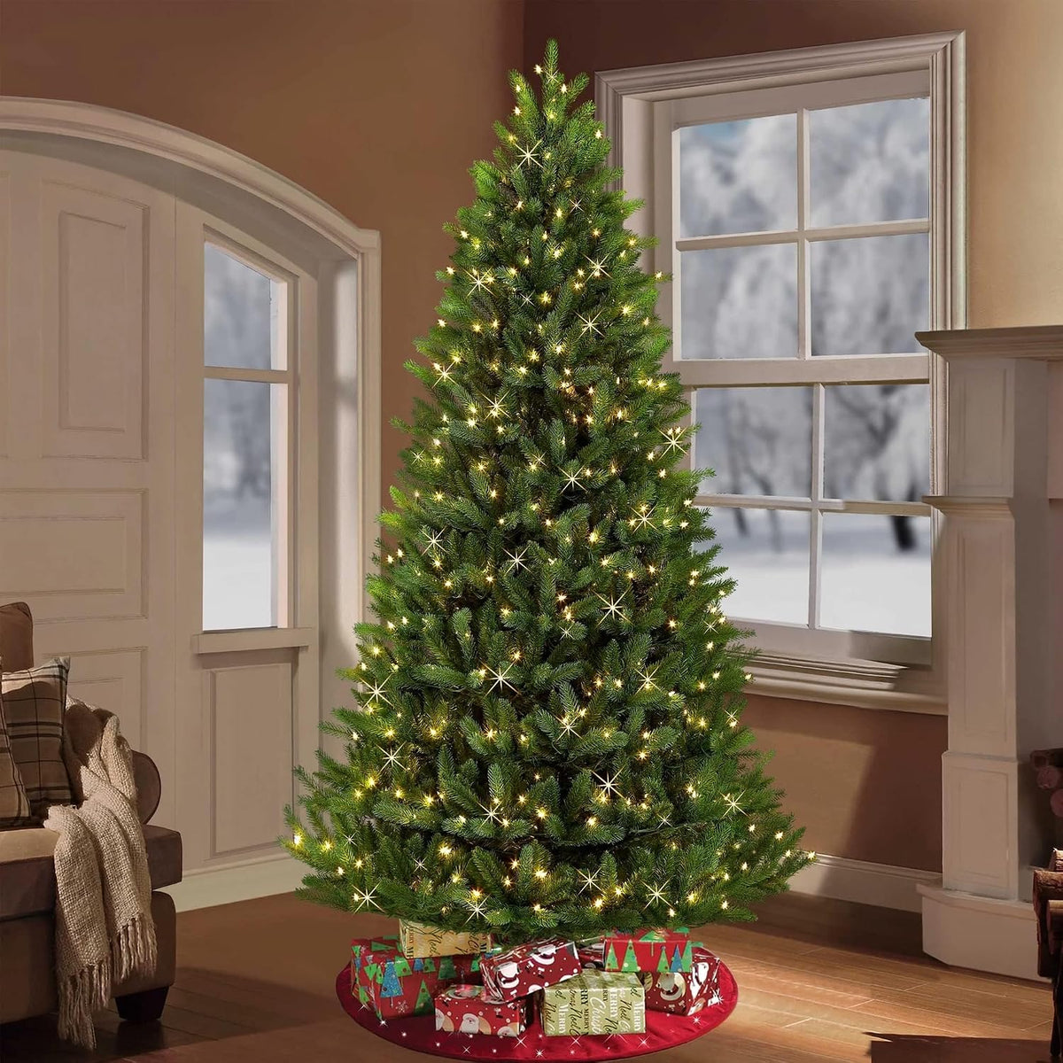 Dazzle Bright Guirnalda de 300 luces LED de Navidad, 100 pies, impe...