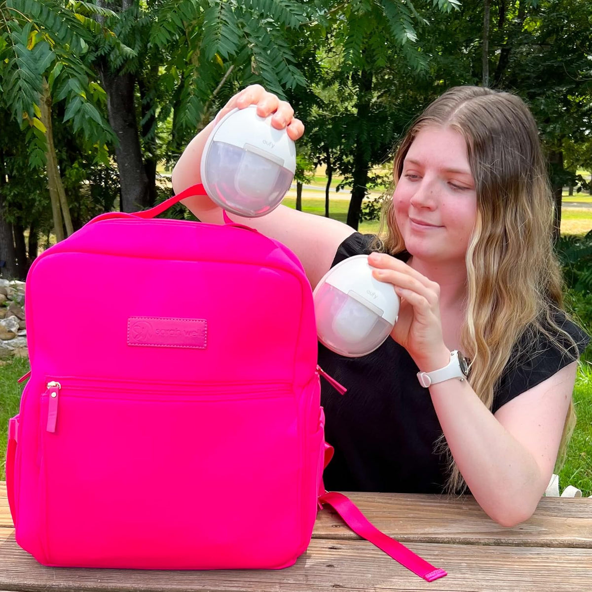 Sarah Wells Mochila para extractor de leche Fiona (rosa intenso) |...