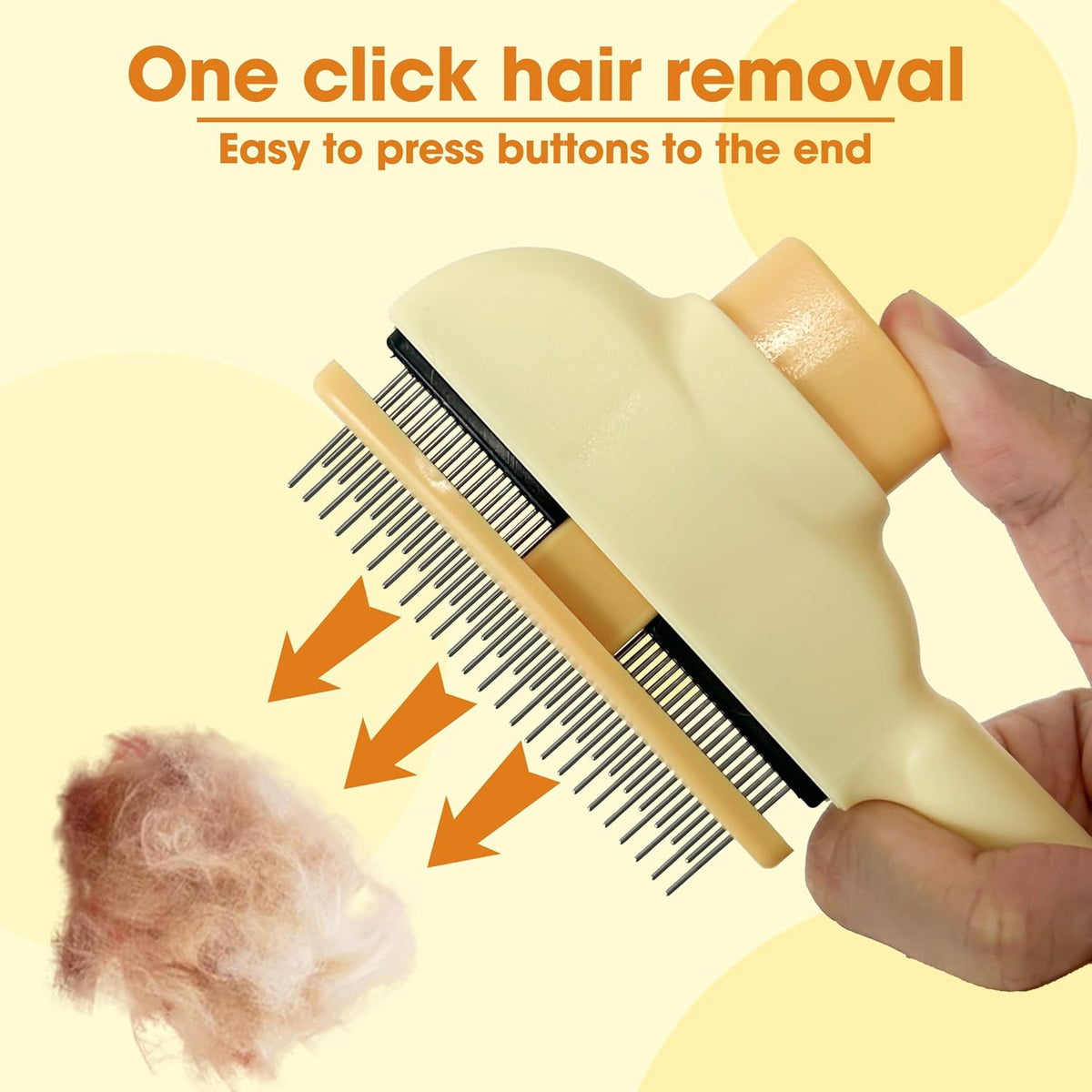 KHQBG Cepillo de pelo para gatos y perros, cepillo de deshedding pa...