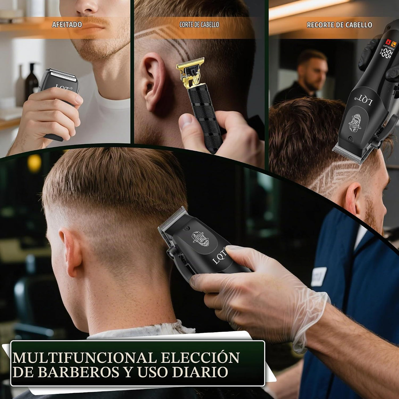 LQT Cortapelos para hombres profesionales, kits y juegos de recorta...