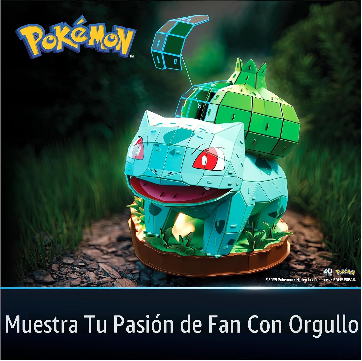 4D Build Pokémon Bulbasaur - Kit de modelo de rompecabezas 3D, deco...