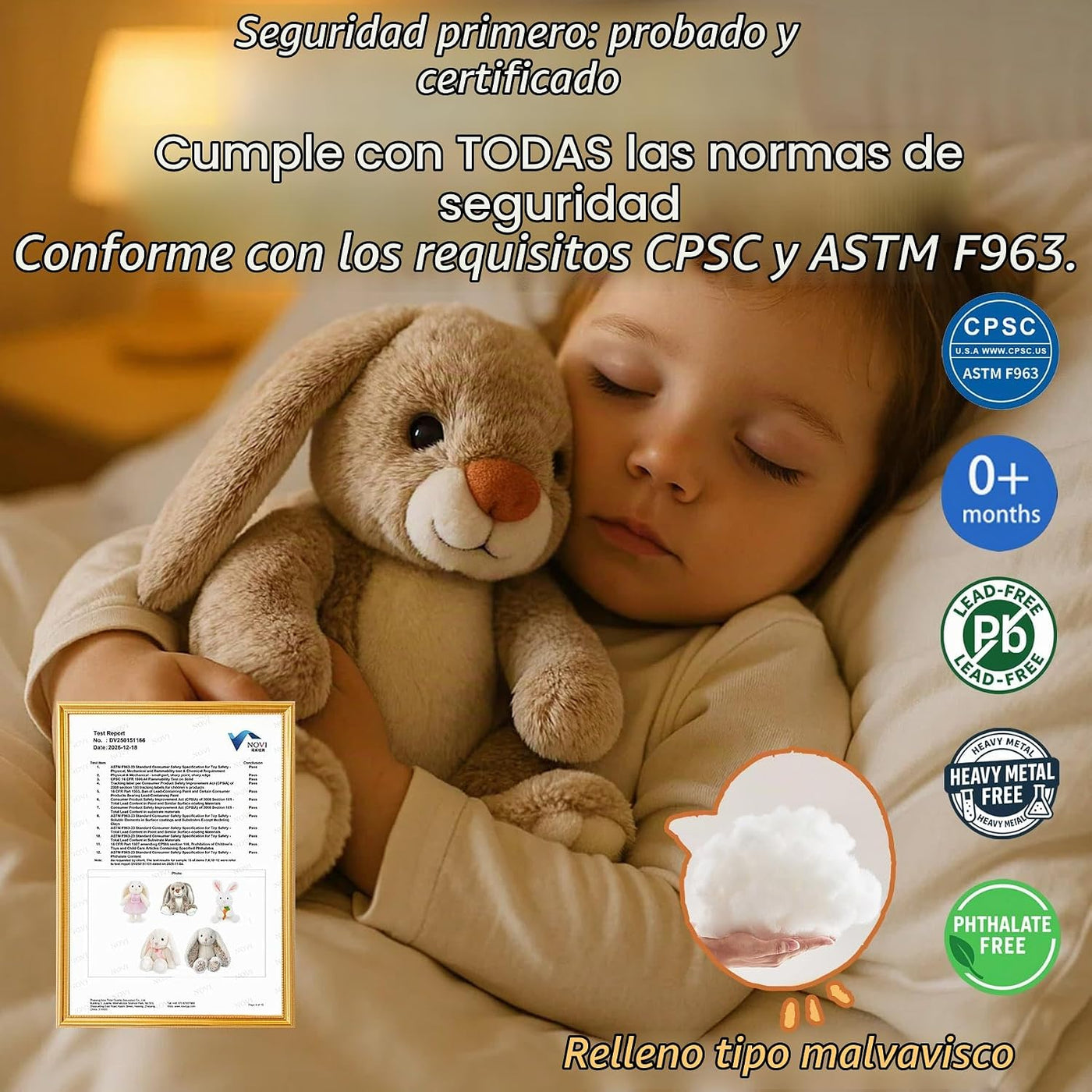 Juguete de peluche de conejo con pies grandes Adorable conejo muñec...
