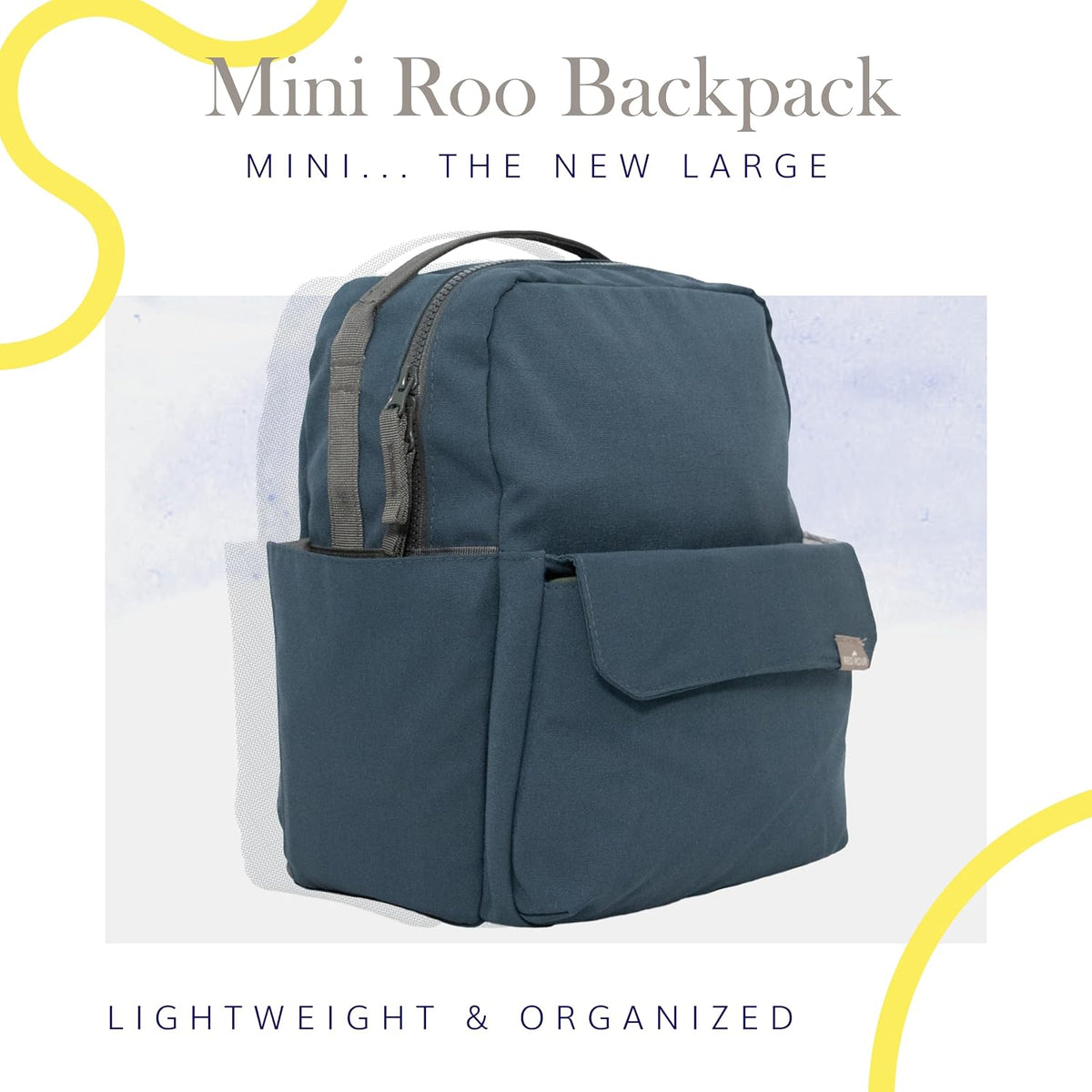 Mini Roo - Mochila para pañales, color azul marino, 6 bolsillos par...
