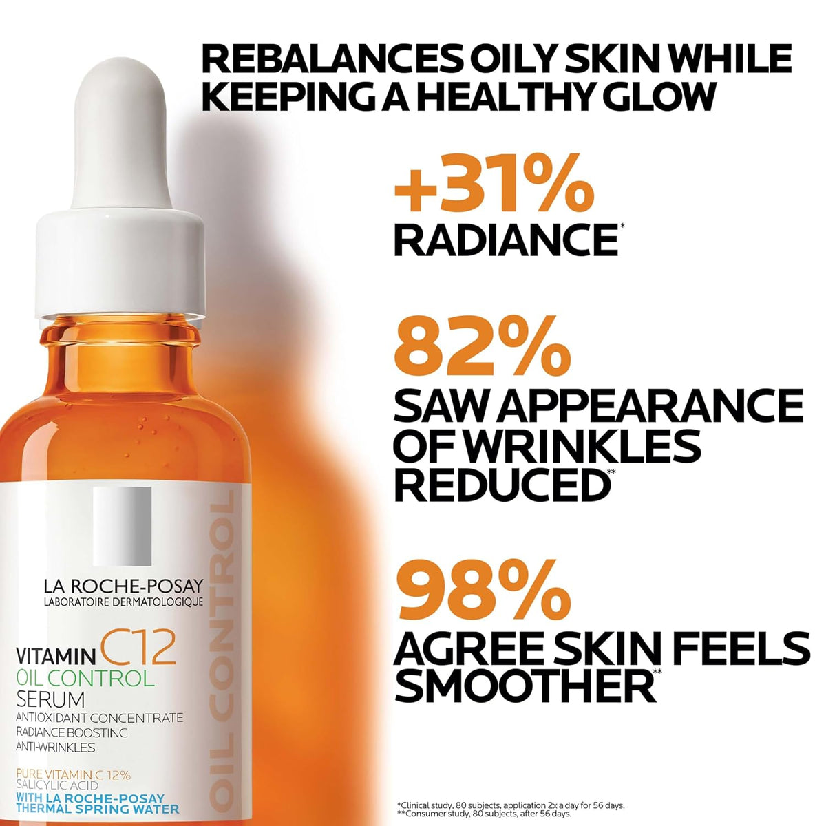 Suero facial con vitamina C al 12% La Roche-Posay, 2 fórmulas con á...
