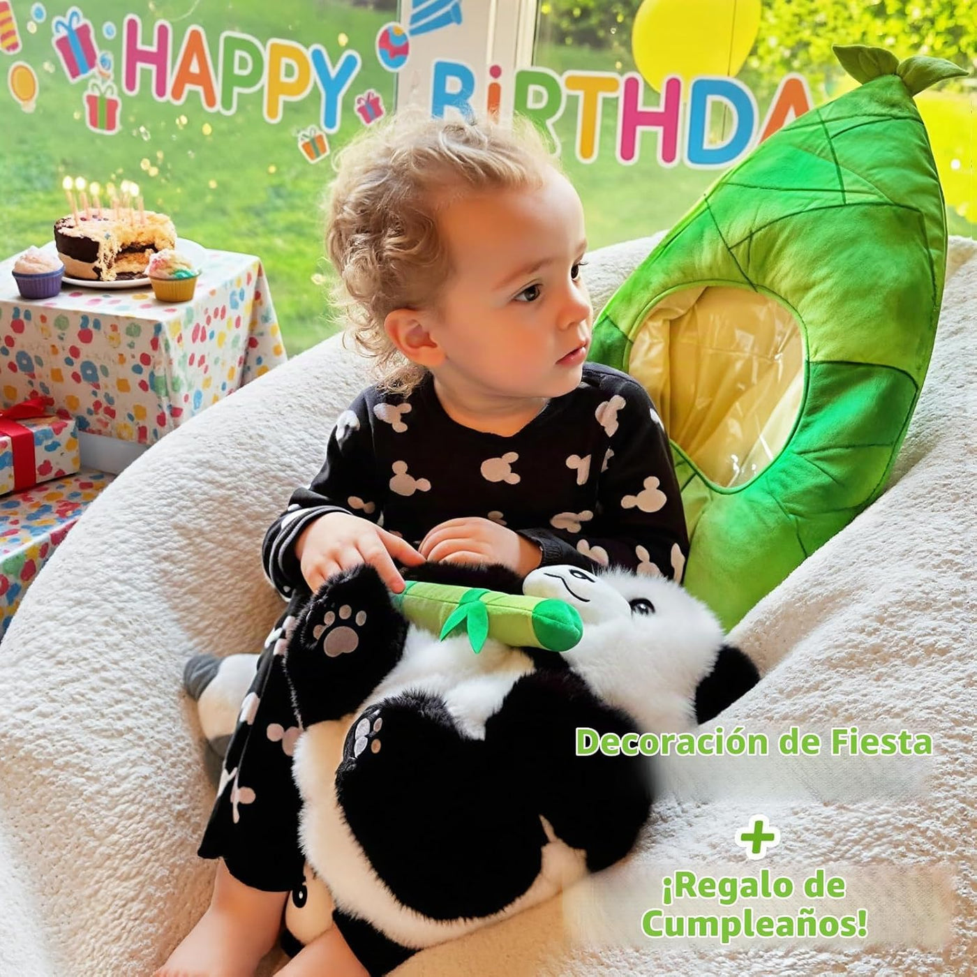 OUOZZZ Animales de peluche de panda con 3 bebés dentro del oso pand...