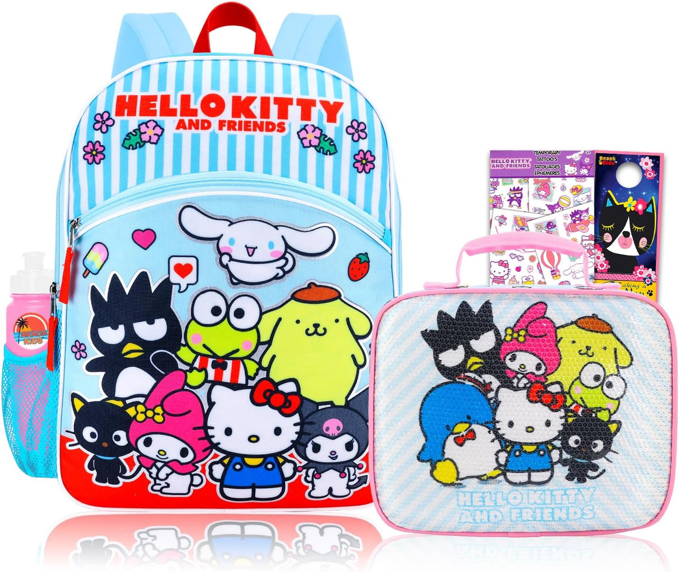 SANRIO Mochila de Hello Kitty y sus amigos con lonchera \u2013 Paqu...
