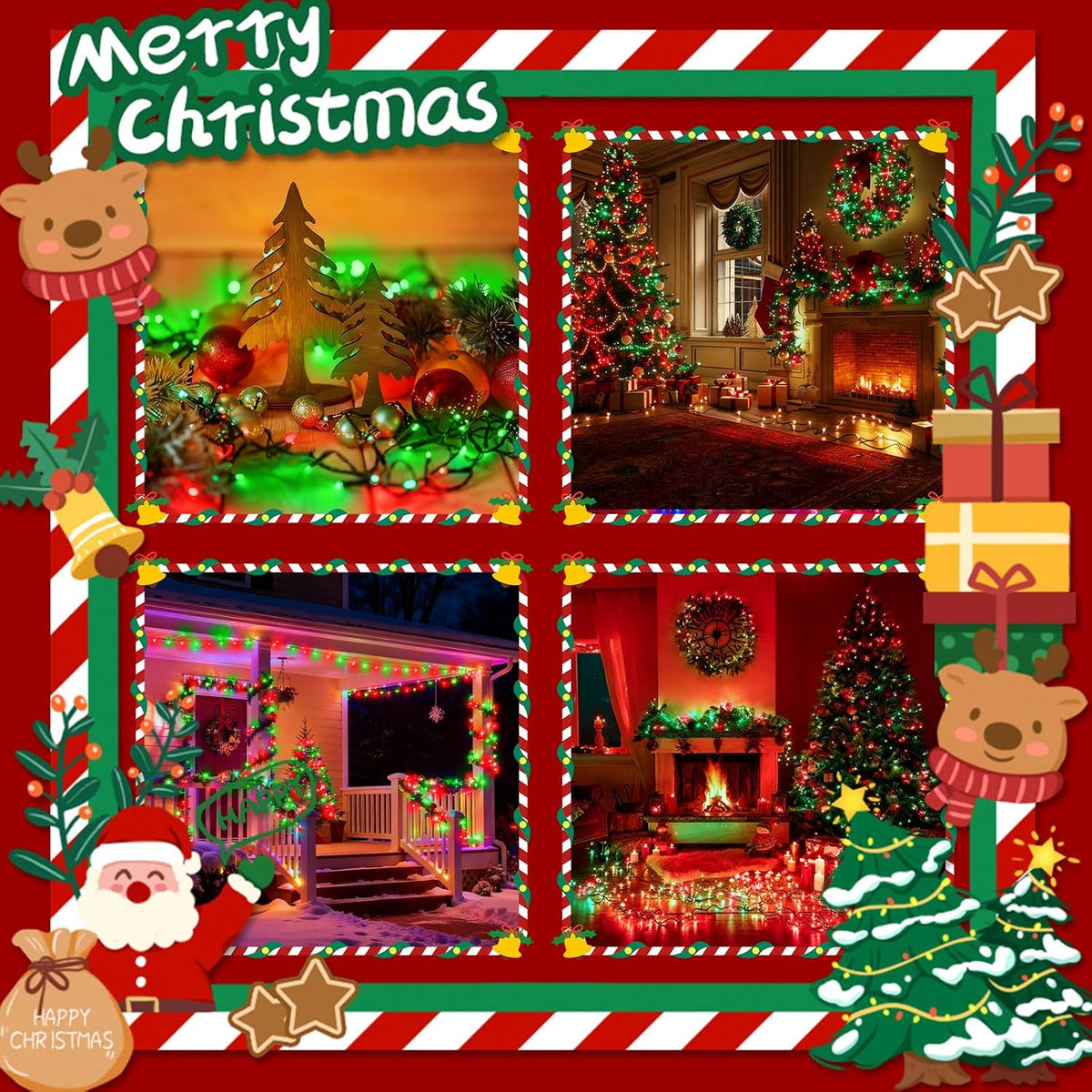 2026 Nuevas luces de cadena de Navidad inteligentes con control de...