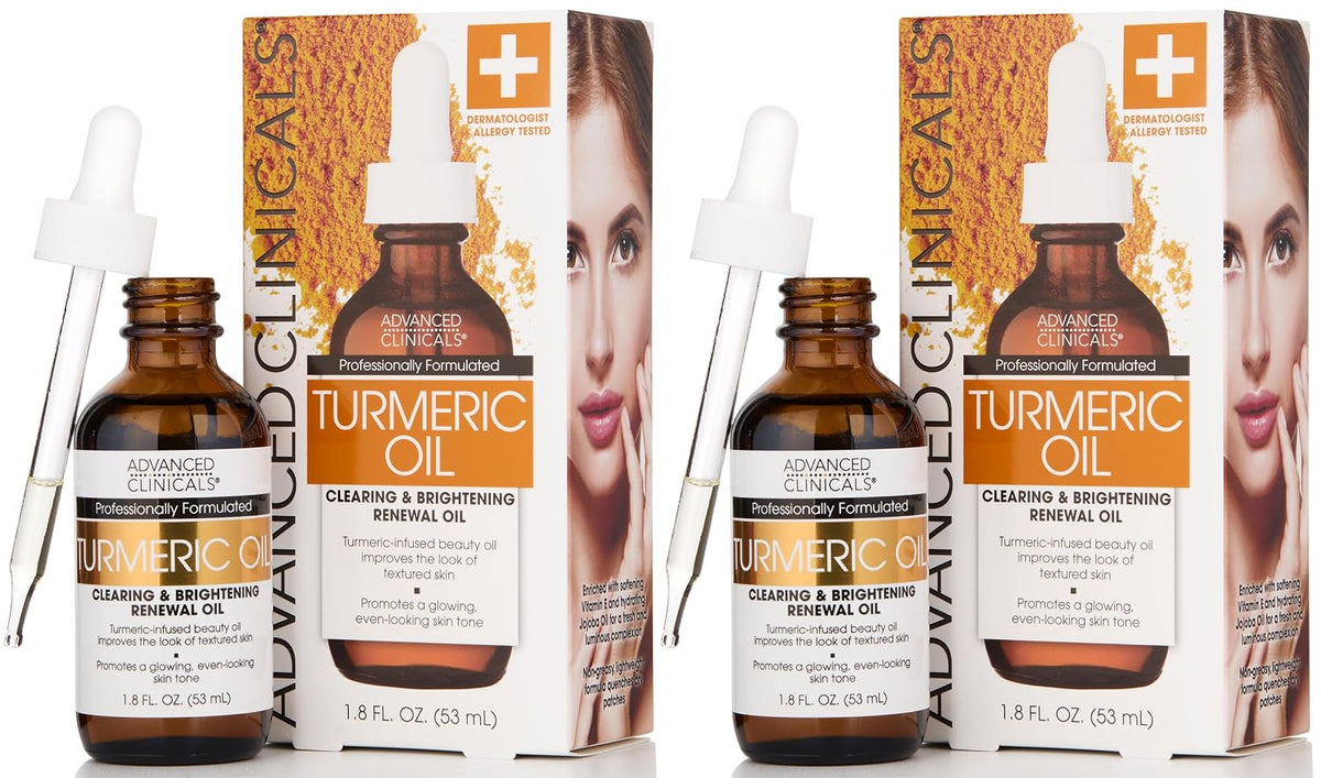 Advanced Clinicals - Suero facial de aceite de cúrcuma. Fórmula hid...