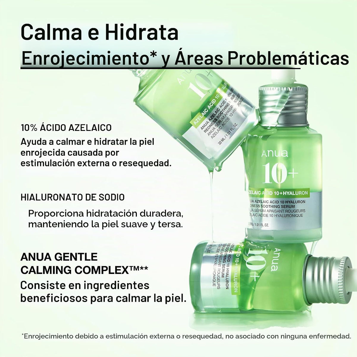 Anua Dúo Verano | Anua Azelaic Acid 10 Hyaluron Enrojecimiento Suer...