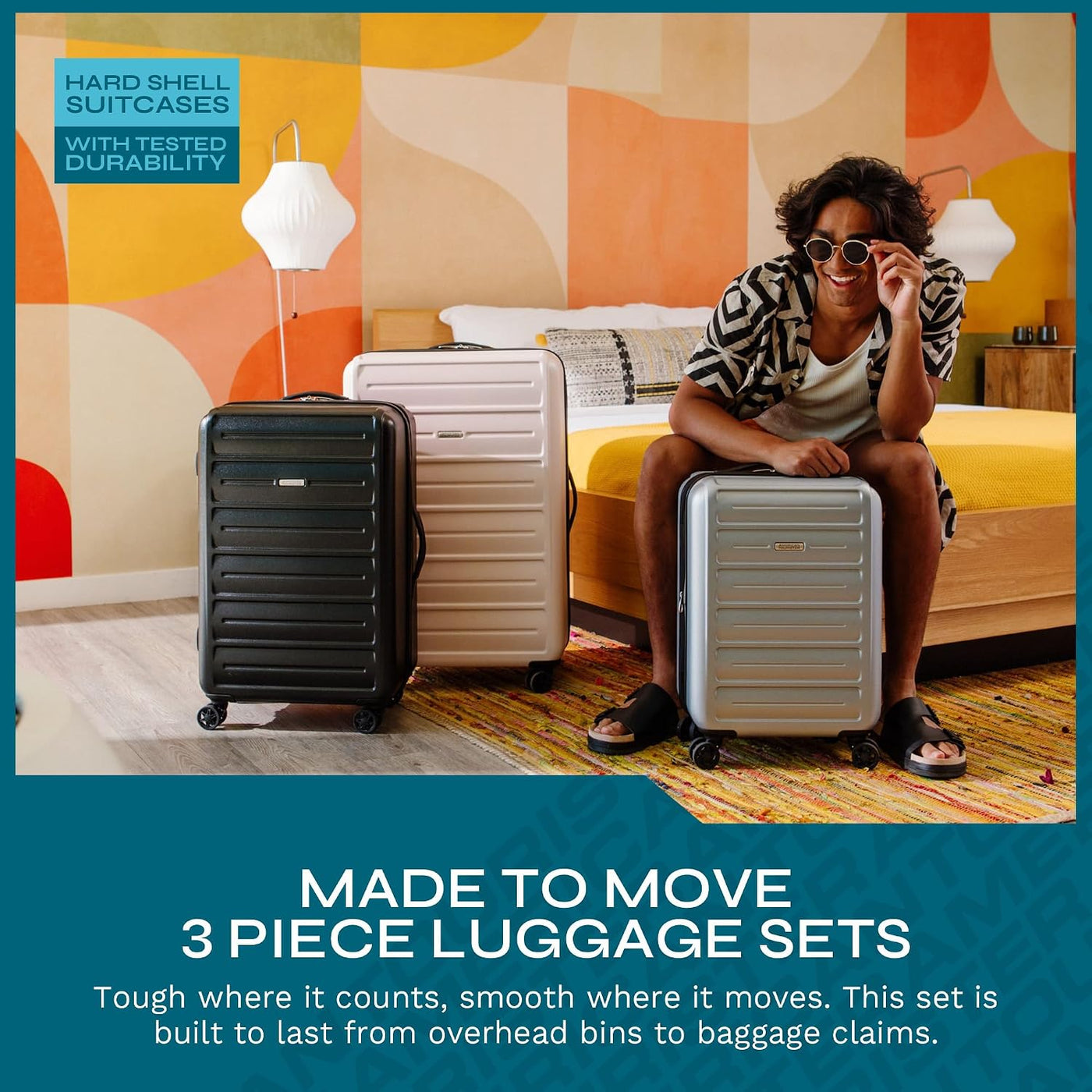 American Tourister Westridge - Juego de maletas rígidas con ruedas...