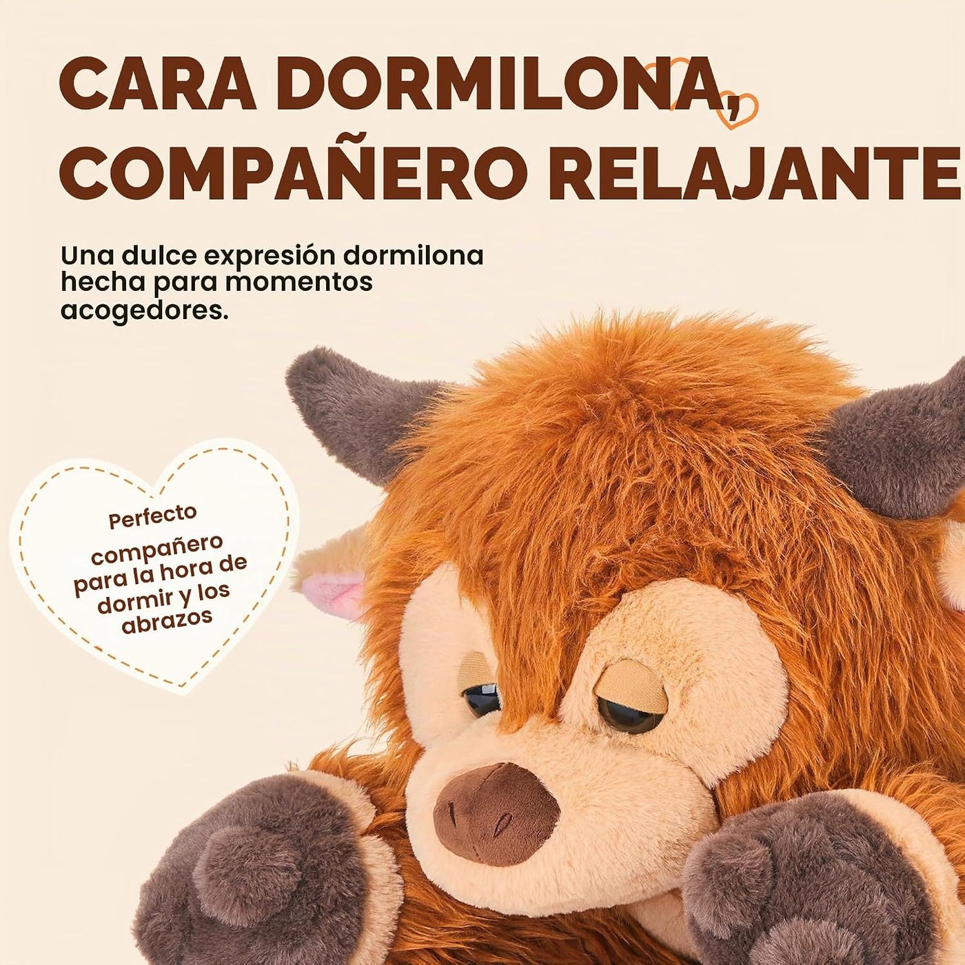 IKASA - Animal de peluche gigante de vaca de las Tierras Altas esco...
