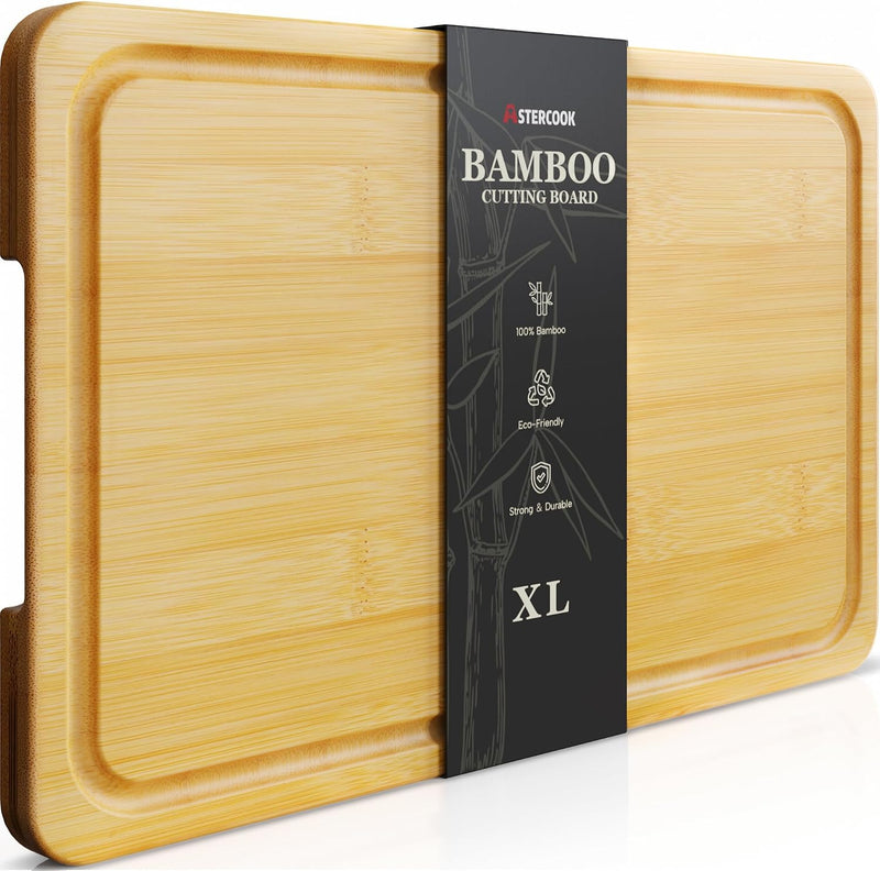 Astercook Tablas de cortar de bambú Nature para cocina | Tablas de...