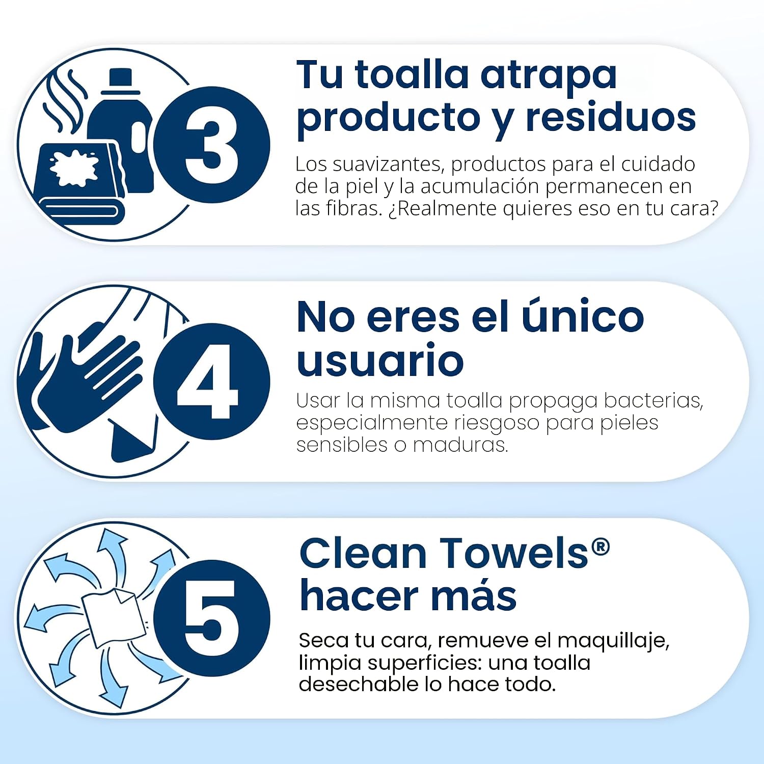 Clean Skin Club Clean Towels XL®, toalla facial 100% USDA Biobased,...