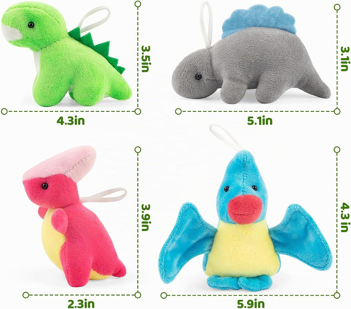 Mocoosy Juego de animales de peluche de dinosaurio pequeño, paquete...