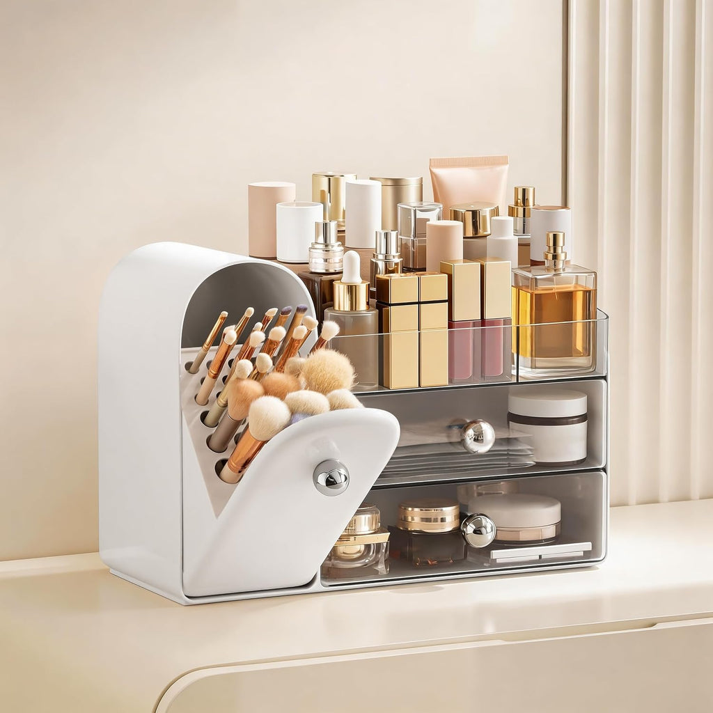 HBlife Organizador de maquillaje para encimera con cajones, organiz...