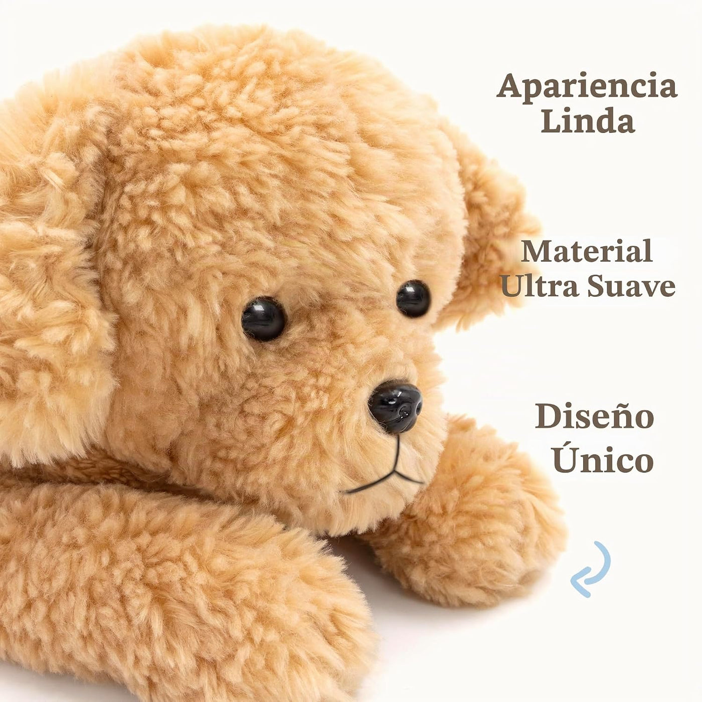 IKASA Juguete de peluche grande de Labrador para perro, cachorro gr...