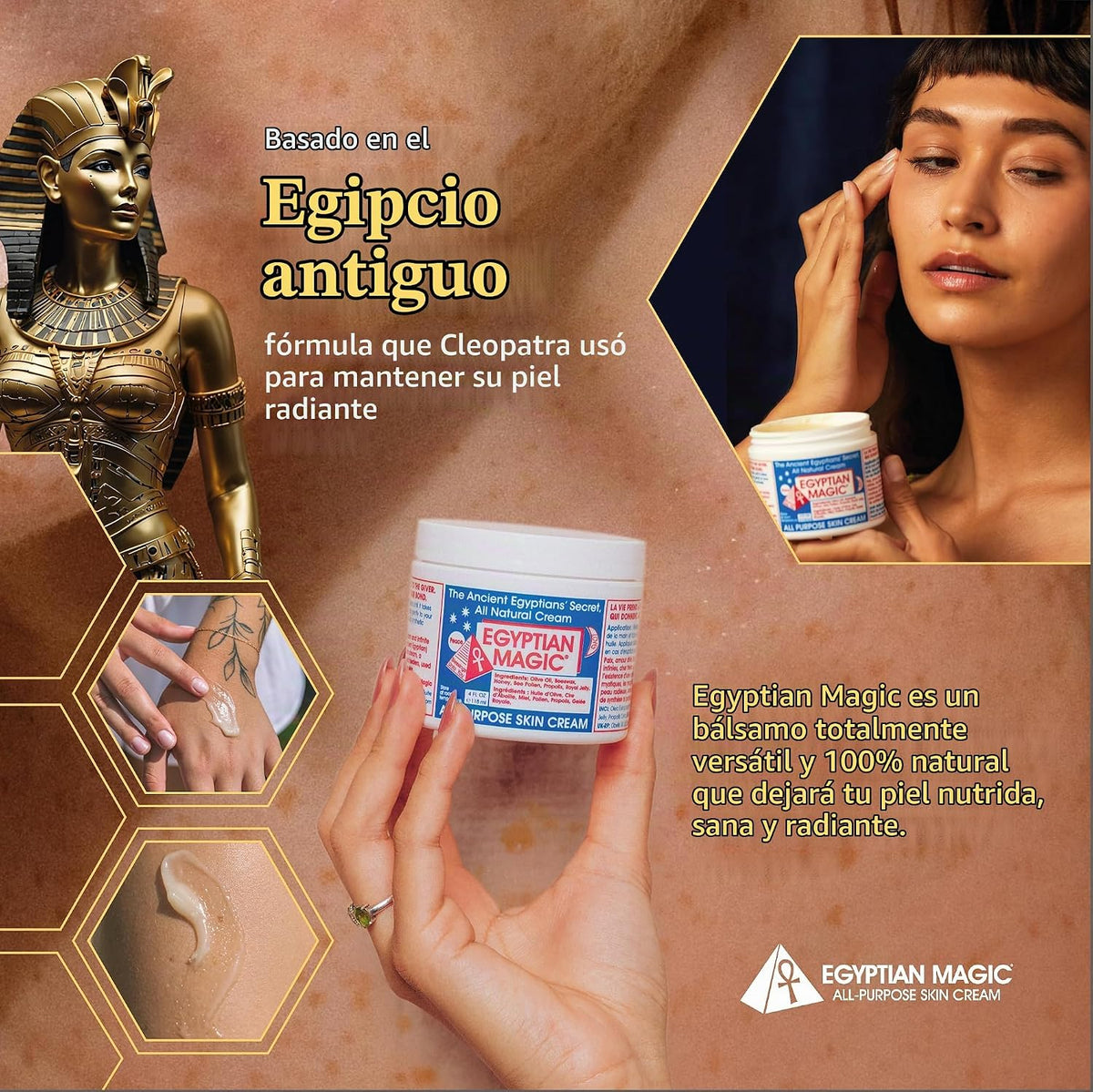 Egyptian Magic - Crema hidratante multiusos para cara, cuerpo y pie...