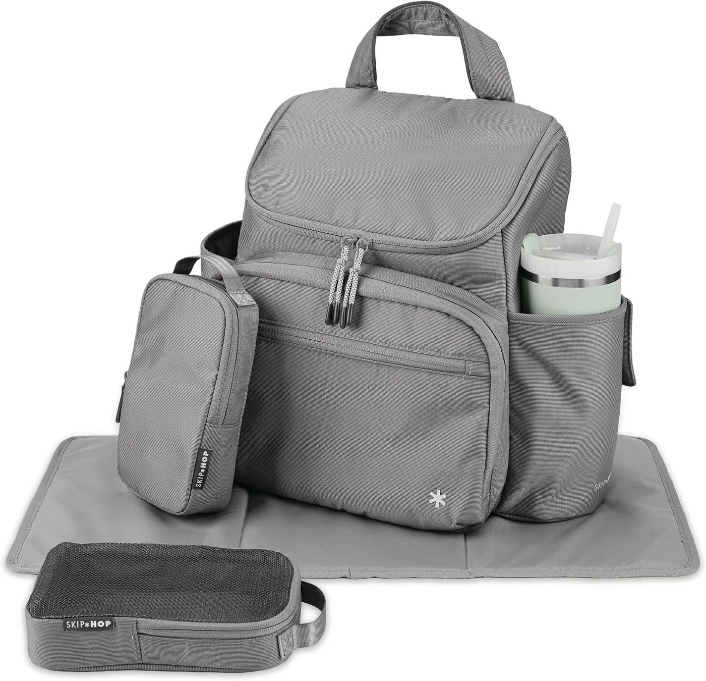 Skip Hop Mochila para pañales con cambiador portátil, bolsillo ajus...
