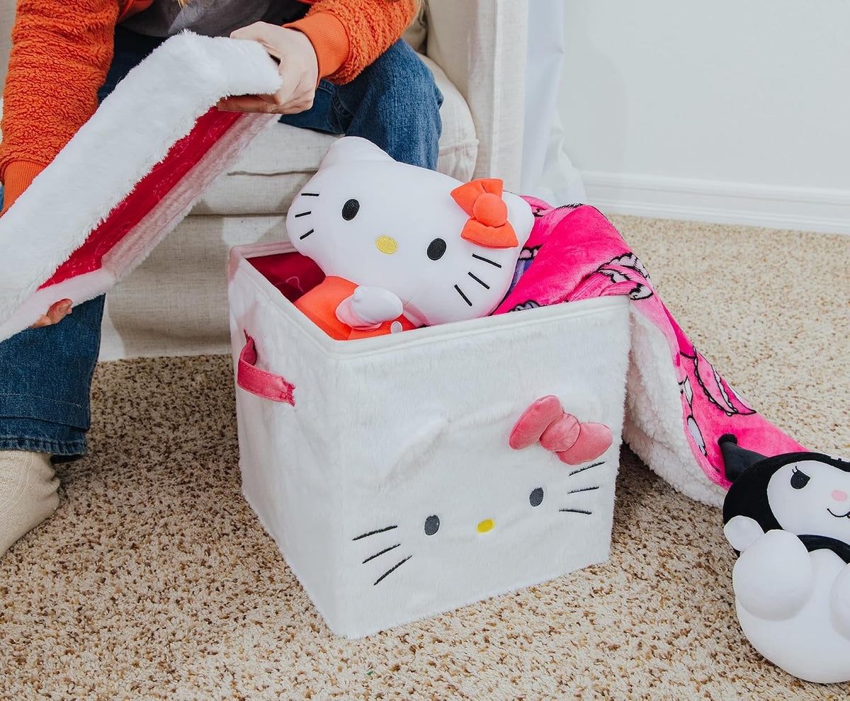Ukonic Sanrio Hello Kitty - Cubo de almacenamiento de felpa (13 x 1...