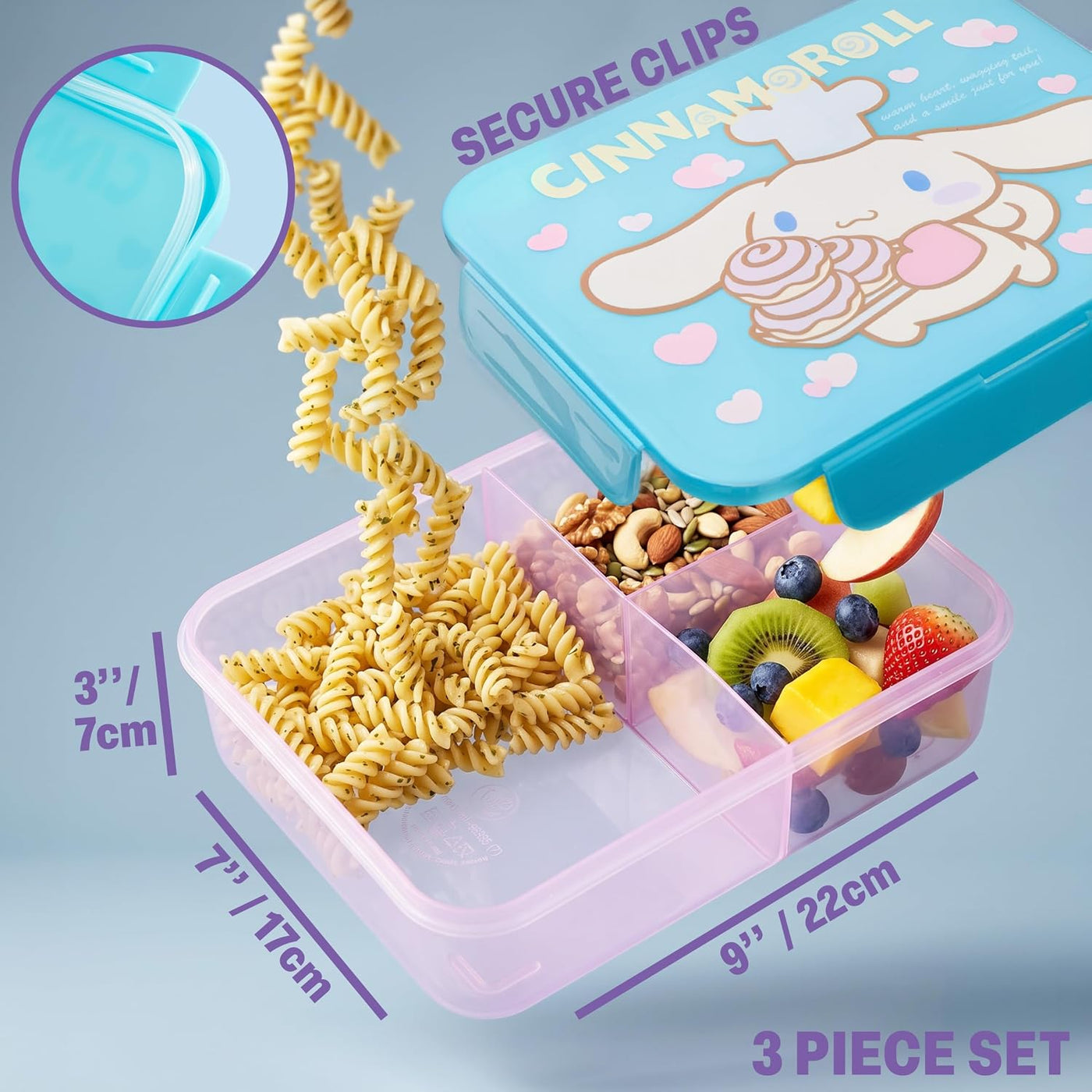 Get Trend Cinnamoroll Bolsa de almuerzo para niñas, caja Bento y bo...
