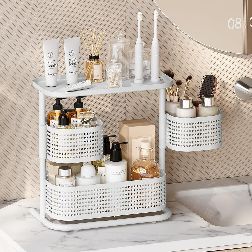 KINGRACK - Organizador de metal para mostrador de baño, estante gir...