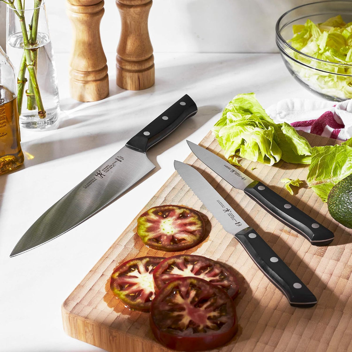 HENCKELS Dynamic Razor-Sharp - Juego de cuchillos de cocina de 3 pi...