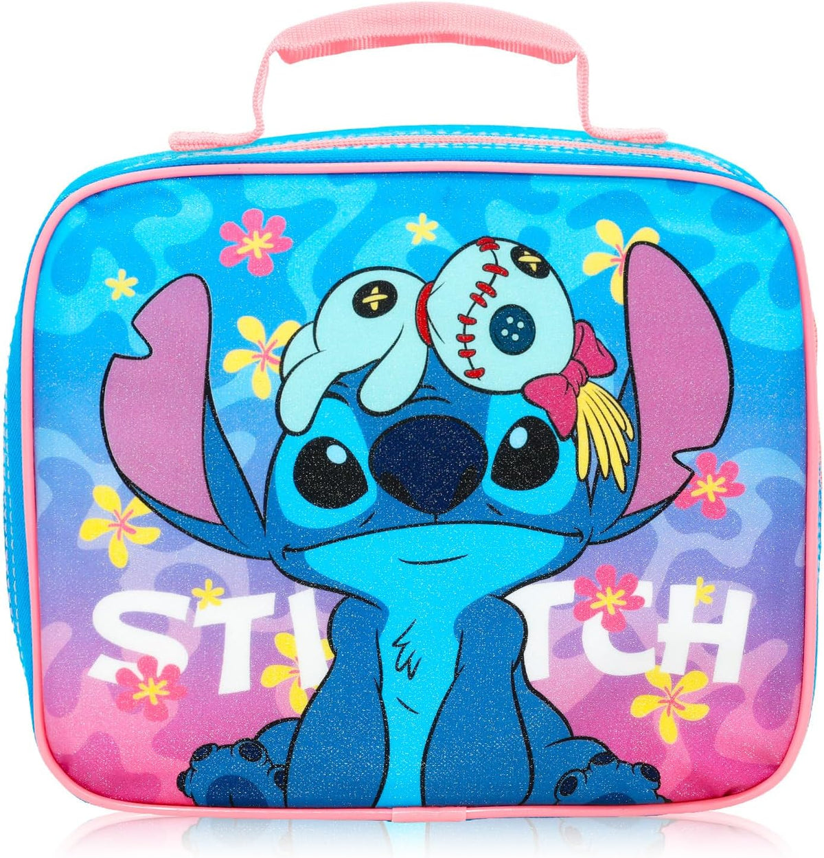 Juego de mochila y lonchera Stitch and Angel para niñas, paquete es...