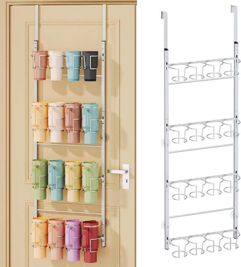 SWTYMIKI Organizador de botellas de agua de 4 niveles, soporte para...