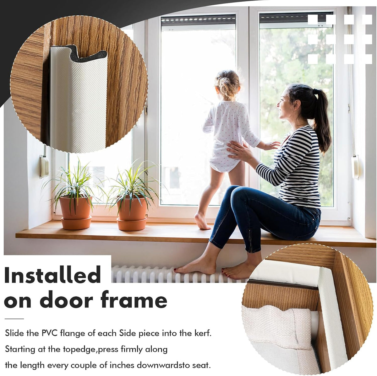 BBTO Burlete para puertas y ventanas con sello exterior en forma de...