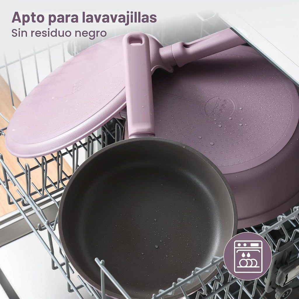 SENSARTE Juego de 20 ollas y sartenes antiadherentes, juego de uten...