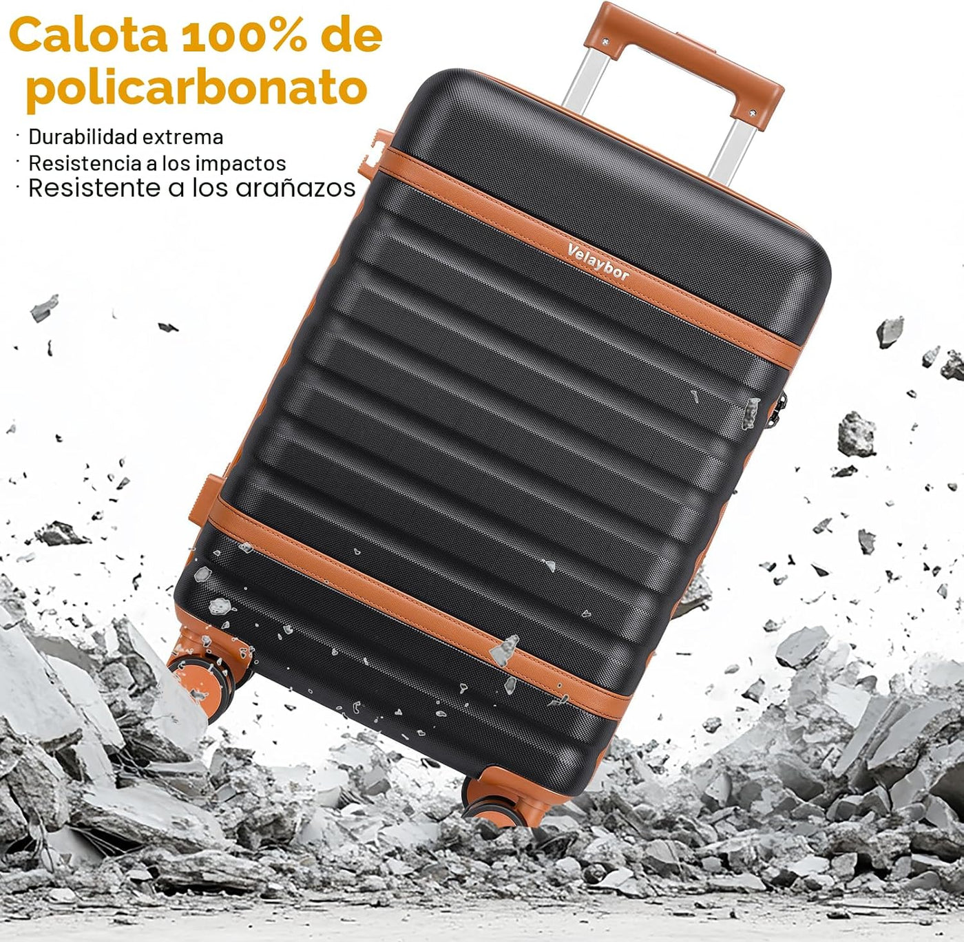 Velaybor Juego de equipaje de mano de 20 pulgadas de 3 piezas con m...