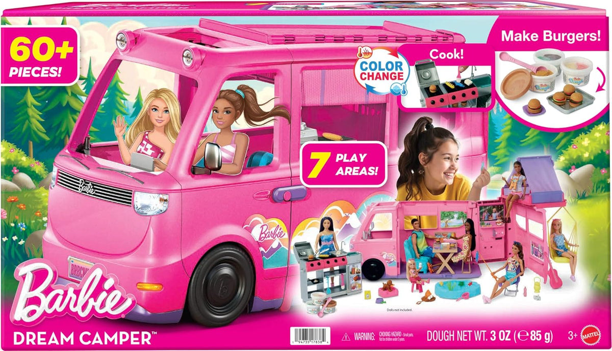 Barbie Dream Camper Playset, con accesorios para acampar | con tien...