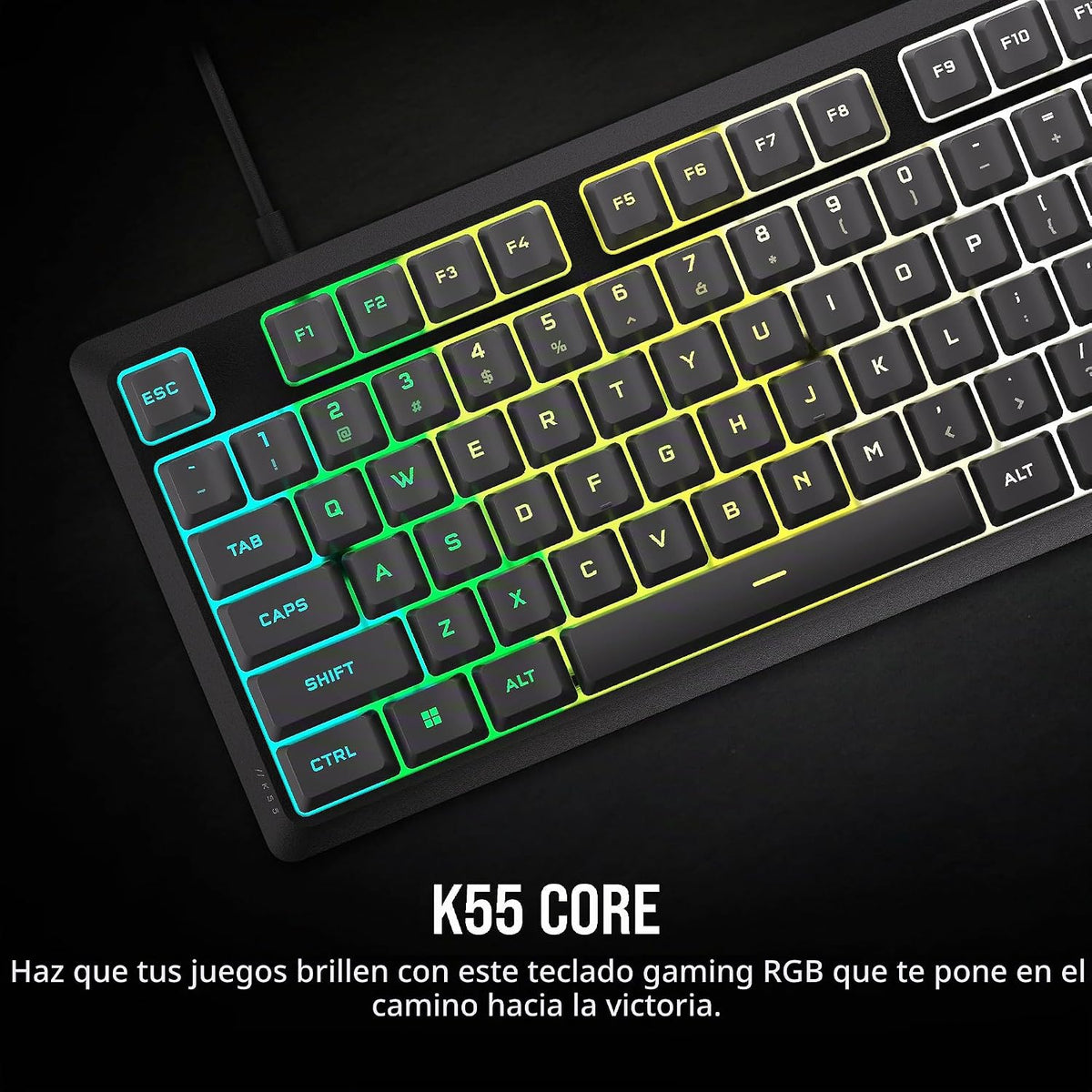 Corsair K55 CORE RGB Teclado de membrana para juegos con cable \u20...