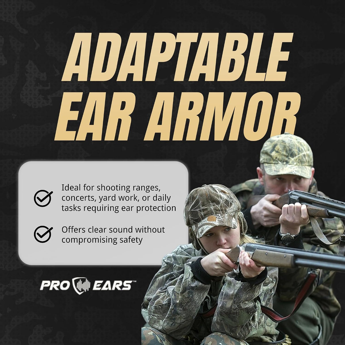 Pro Ears Tapones audiomorfos, protección auditiva para disparos, au...