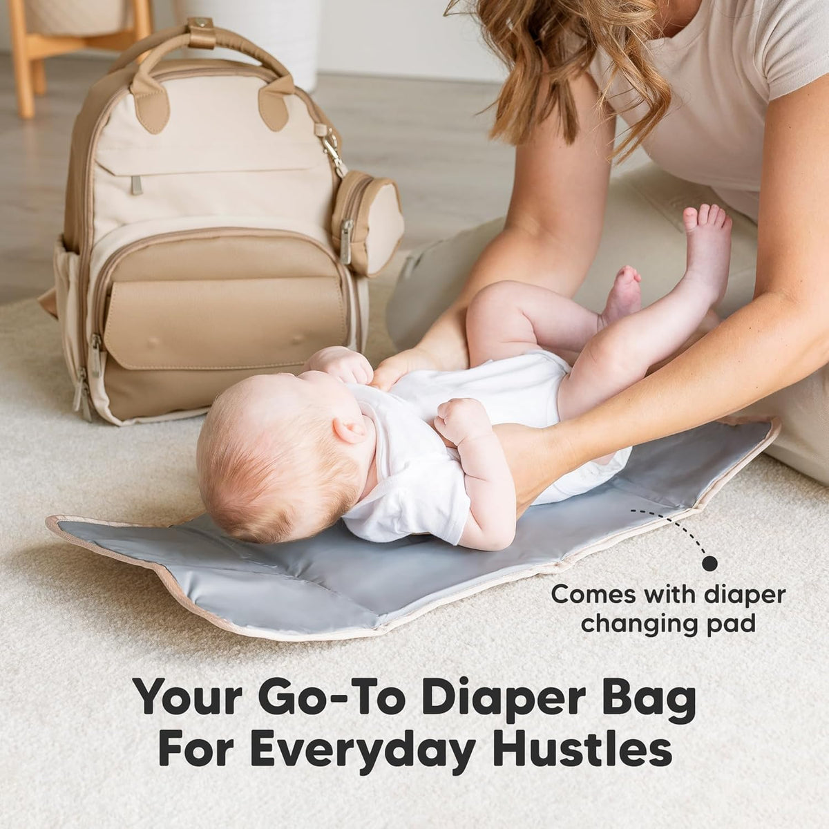 KeaBabies Mochila para pañales, bolsa de viaje para pañales (café,...