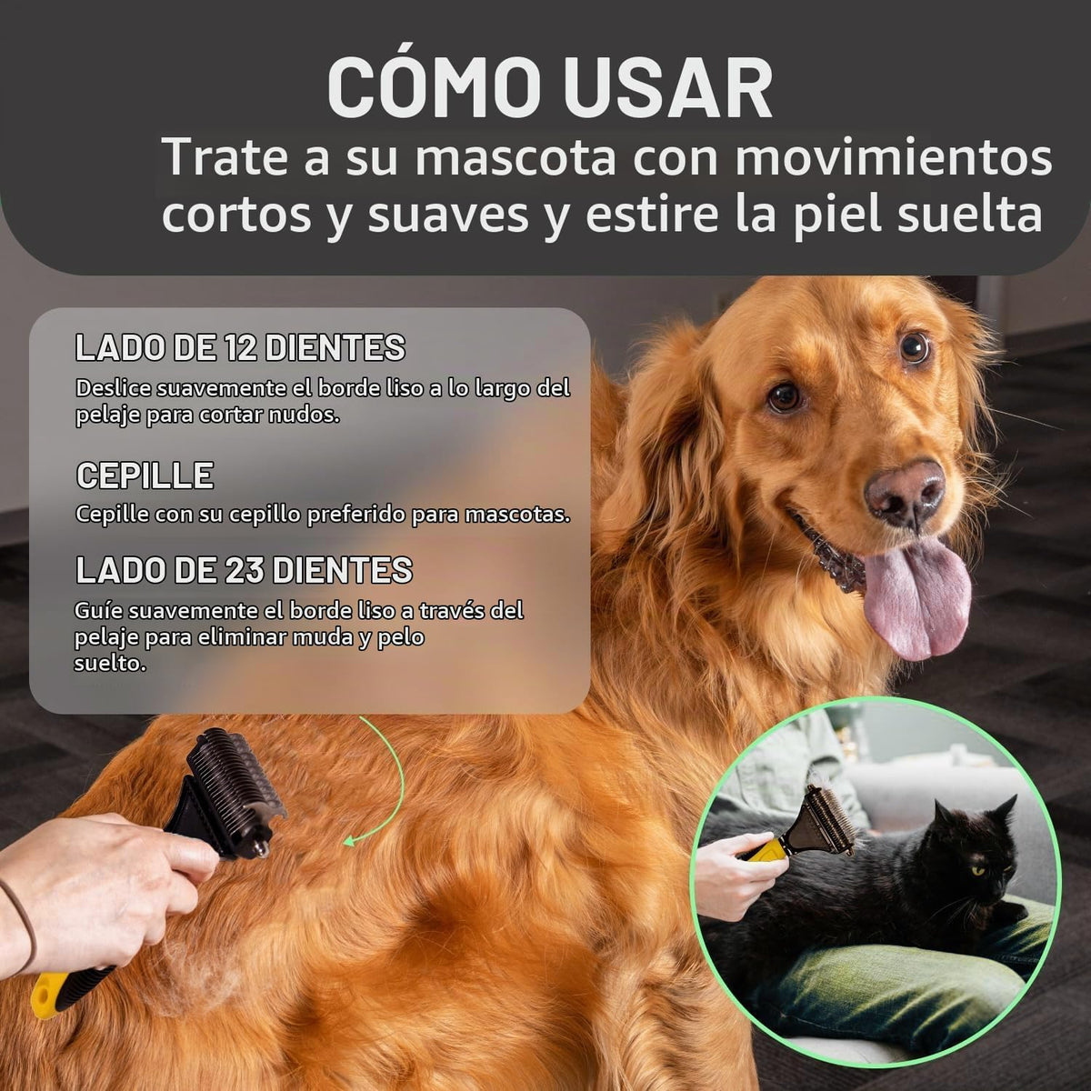 Rastrillo para peinar Pet Republique, herramienta para peinar perro...