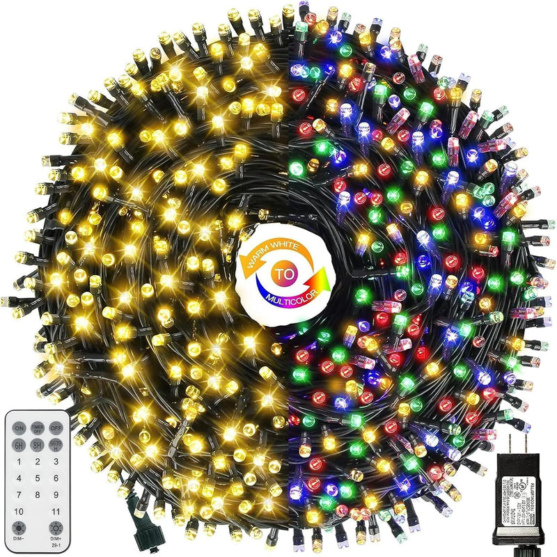 MZD8391 Cadena de luces de Navidad que cambian de color para exteri...