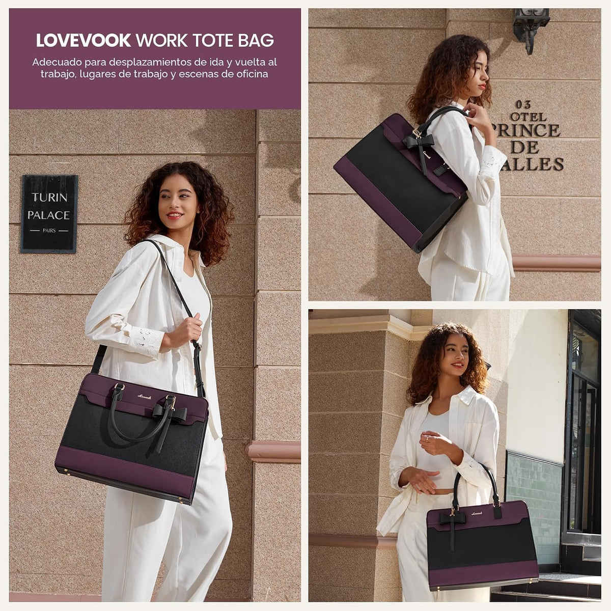 LOVEVOOK Bolsa Tote para Laptop para Mujeres, Bolsa de Trabajo de C...