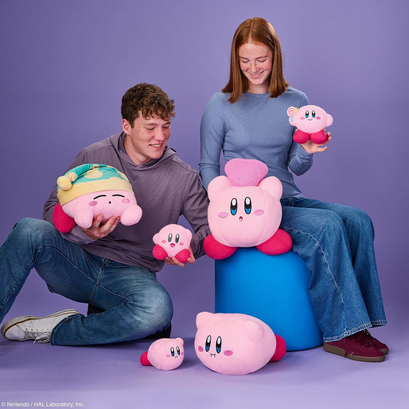 TOMY Nuiguru Knit Kirby Hovering Kirby Kirby - Peluche coleccionabl...
