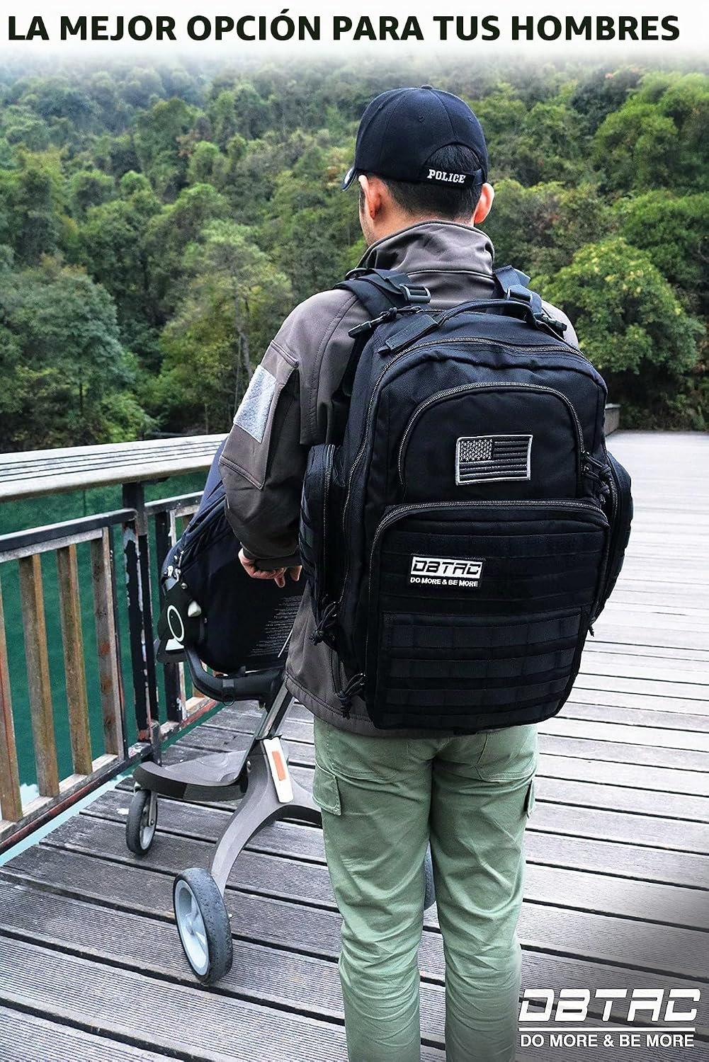Mochila para pañales para papá DBTAC, bolsa grande de pañales para...