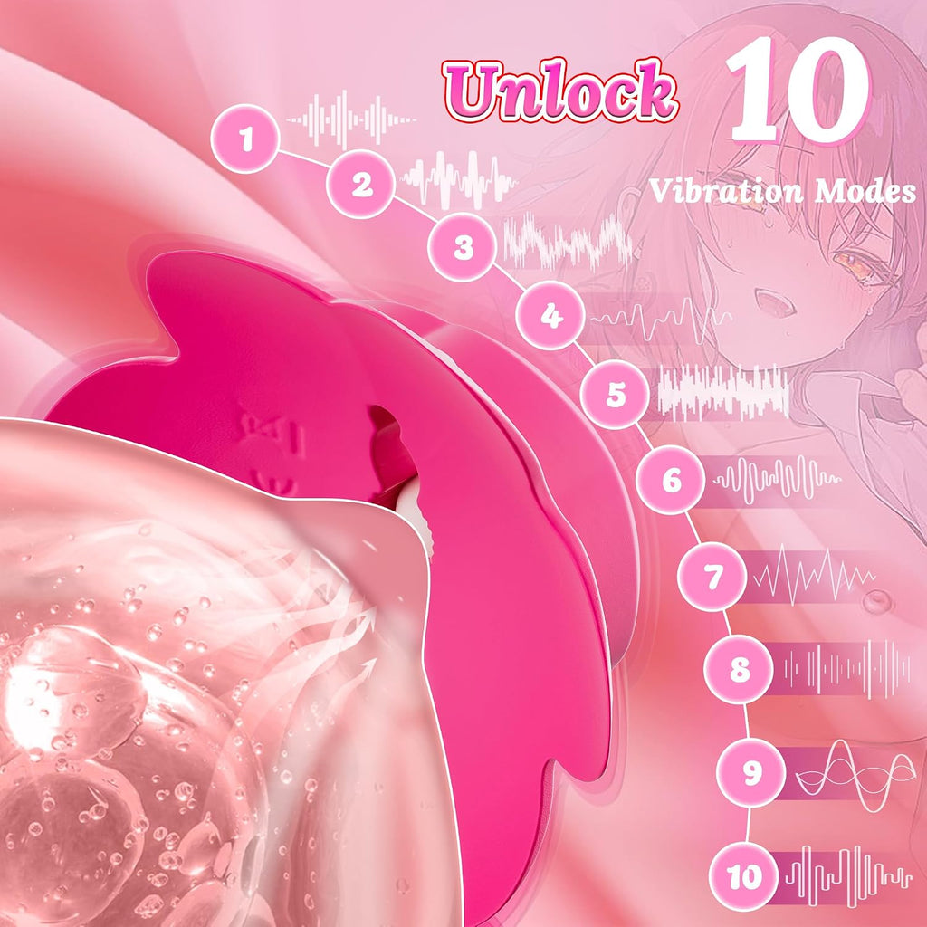 KUSHOR Juguetes de pezón vibrador para mujeres, pinzas vibratorias...
