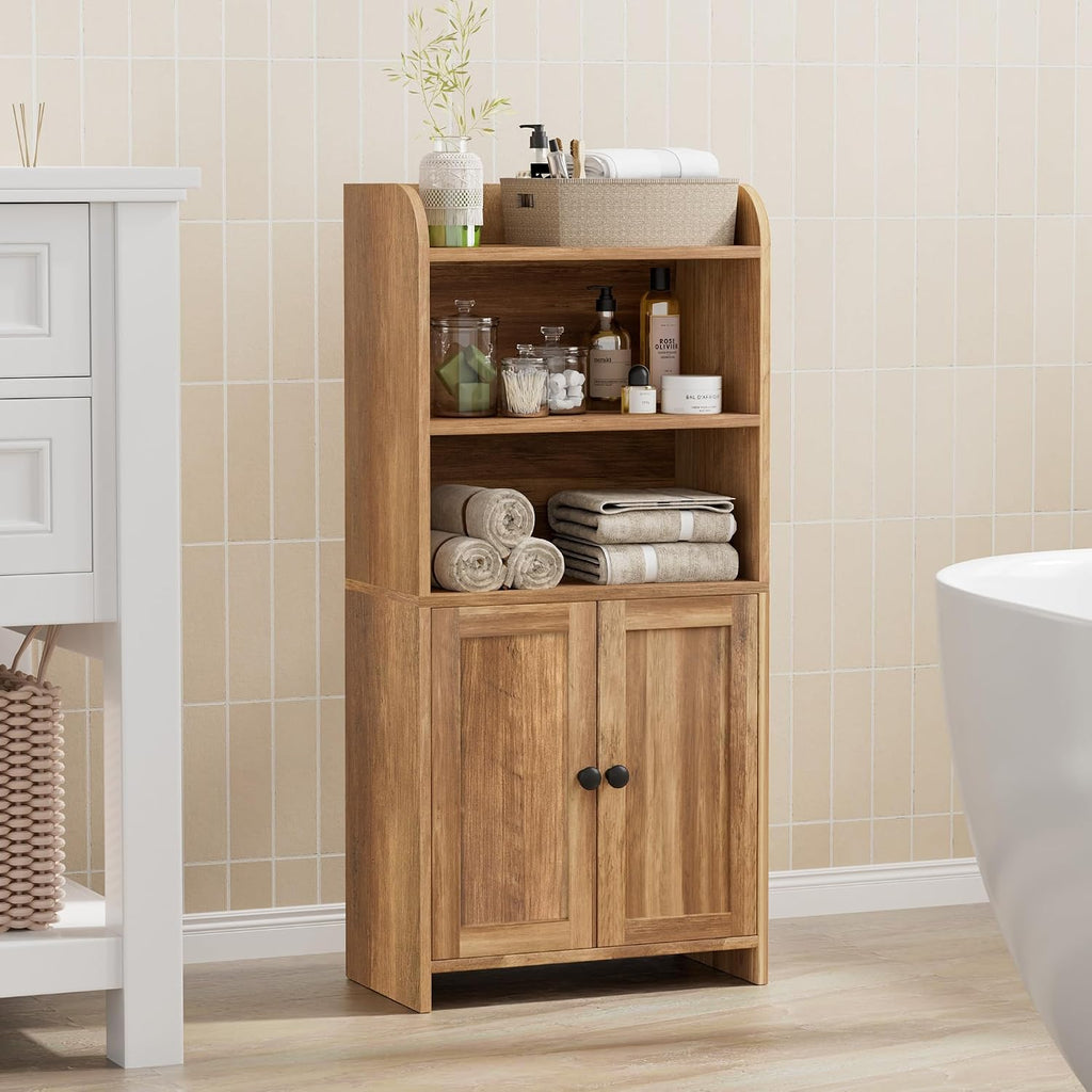 Homhedy Armario de almacenamiento pequeño para baño, almacenamiento...